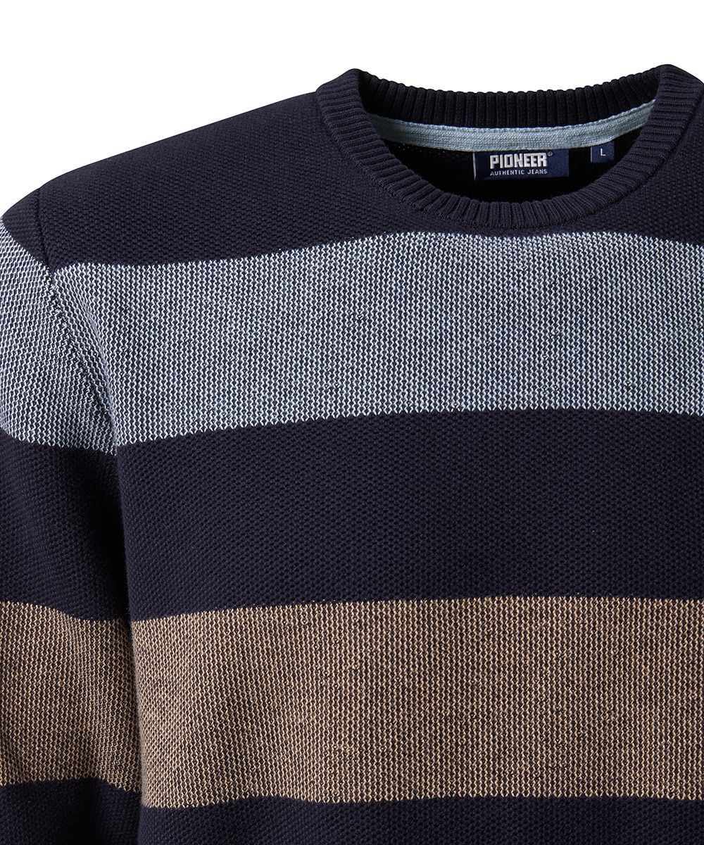 Pioneer Authentic Jeans Rundhalspullover, Feinstrickqualität