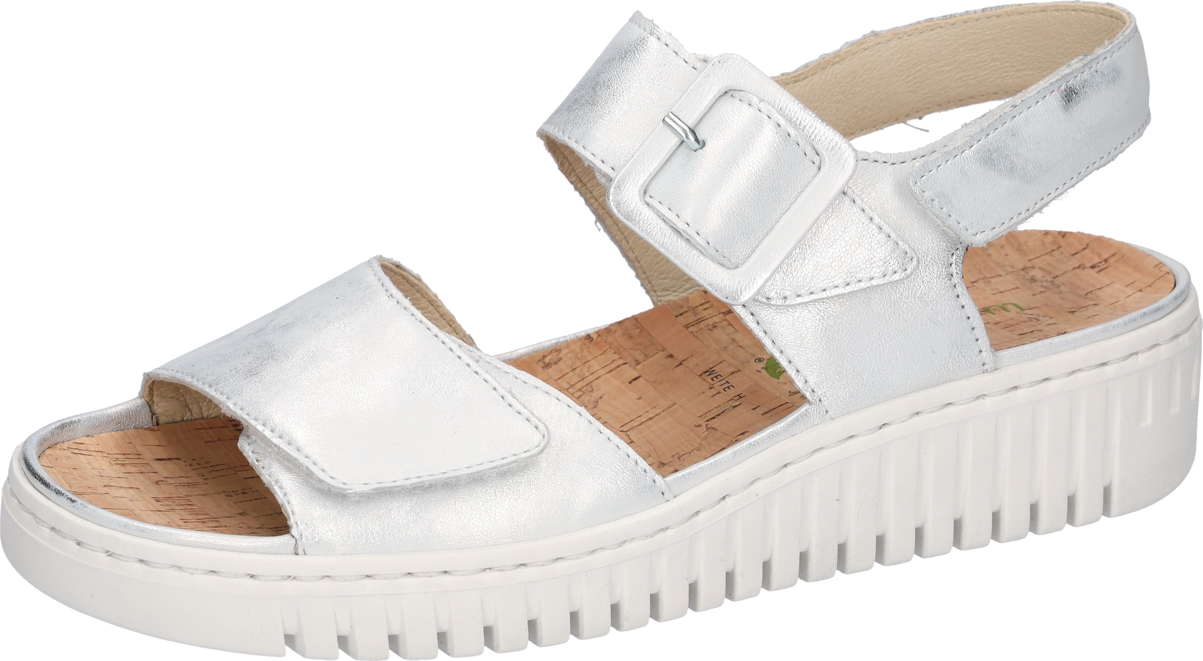 Waldläufer Plateausandale »H-WILLOW«  Sommerschuh, Klettschuh, Bequemschuh mit Korkfußbett, H-Weite