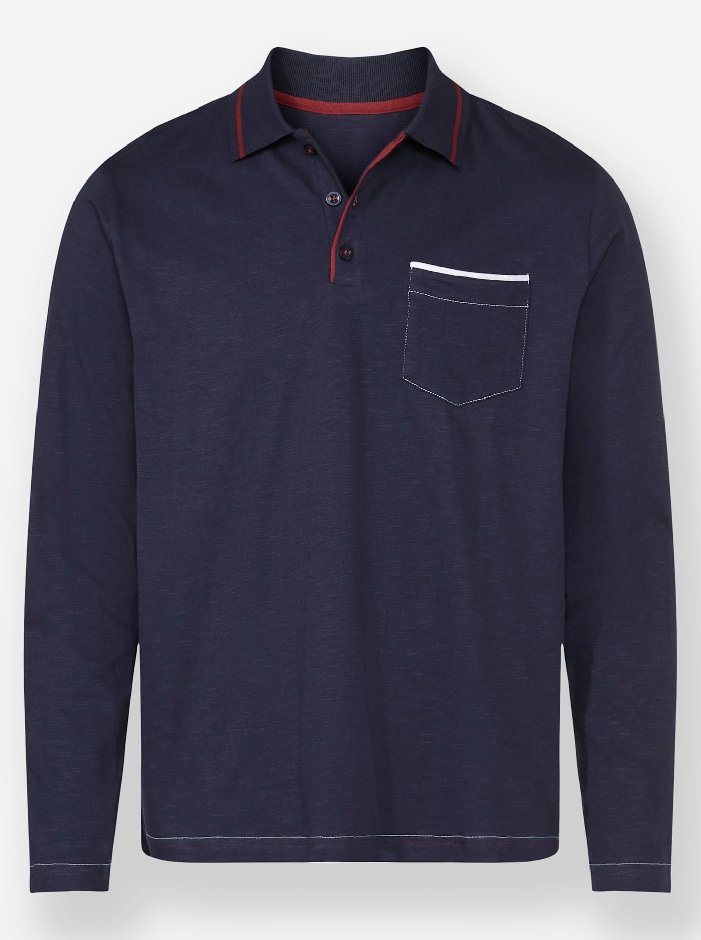 Marco Donati Poloshirt »Langarm-Poloshirt«, (1 tlg.)