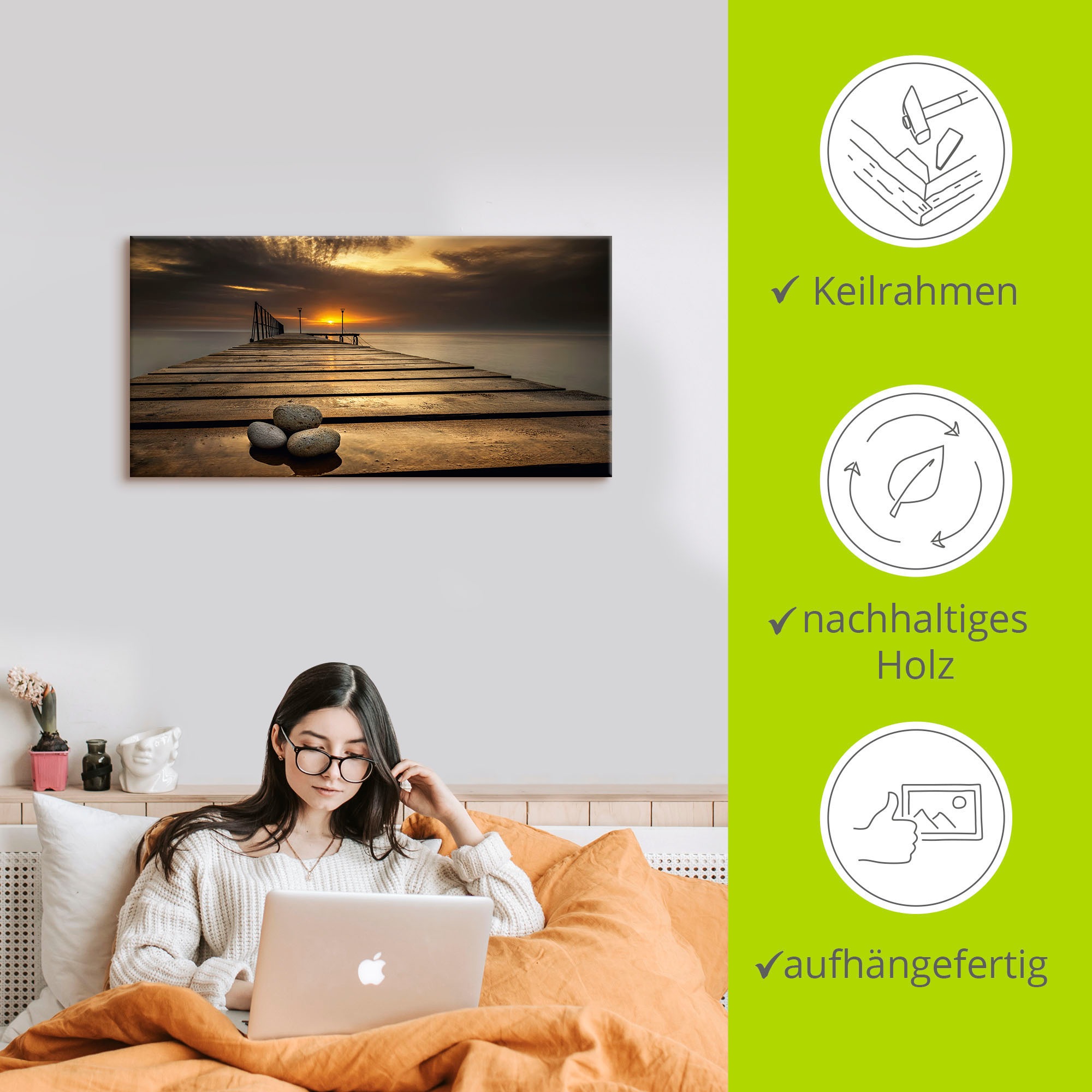 Artland Wandbild »Sonnenaufgang am Schwarzen Meer«, Sonnenaufgang & -untergang, (1 St.), als Leinwandbild, Poster, Wandaufkleber in verschied. Größen