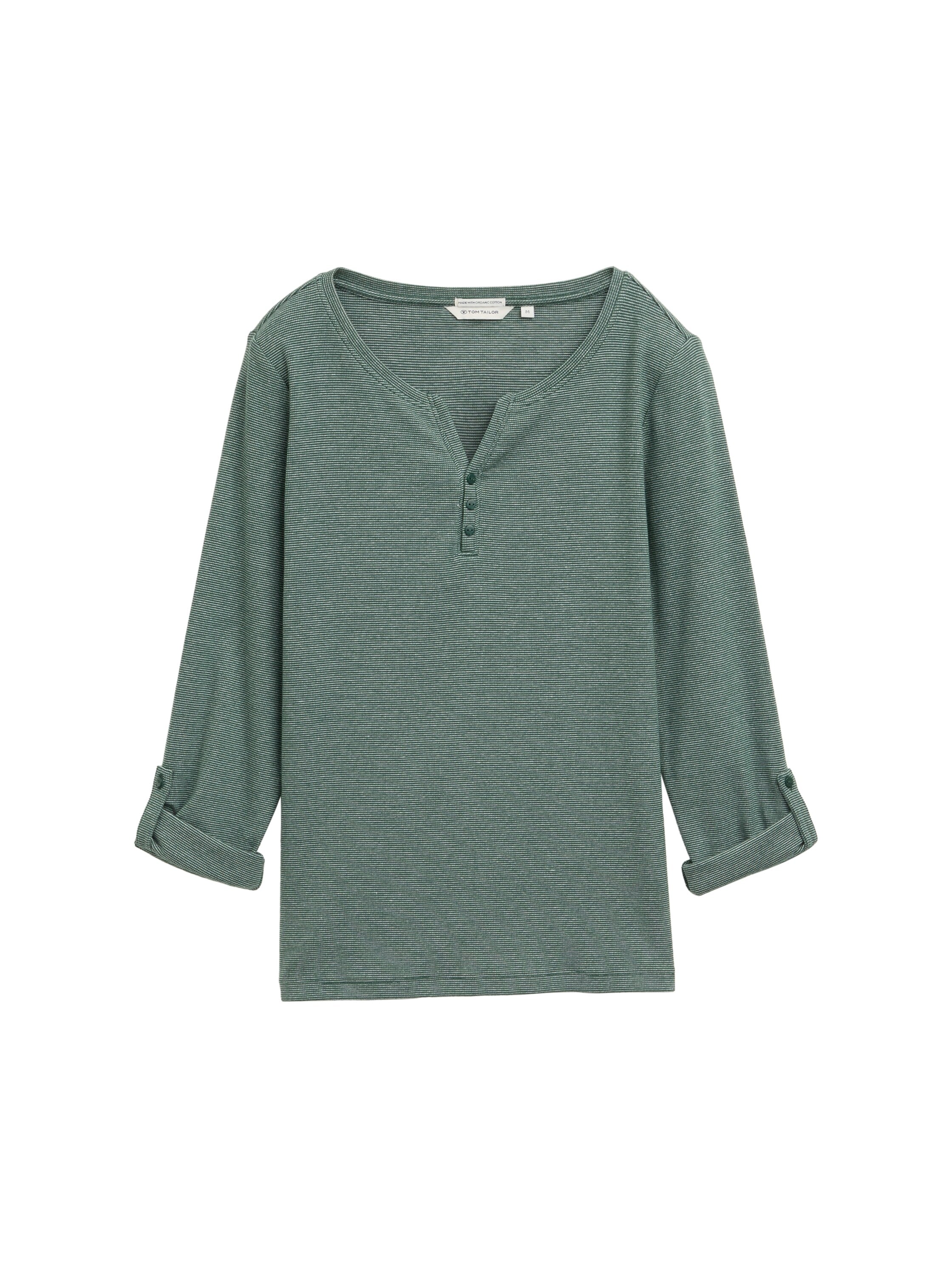 TOM TAILOR Henleyshirt, mit 7/8 Arm