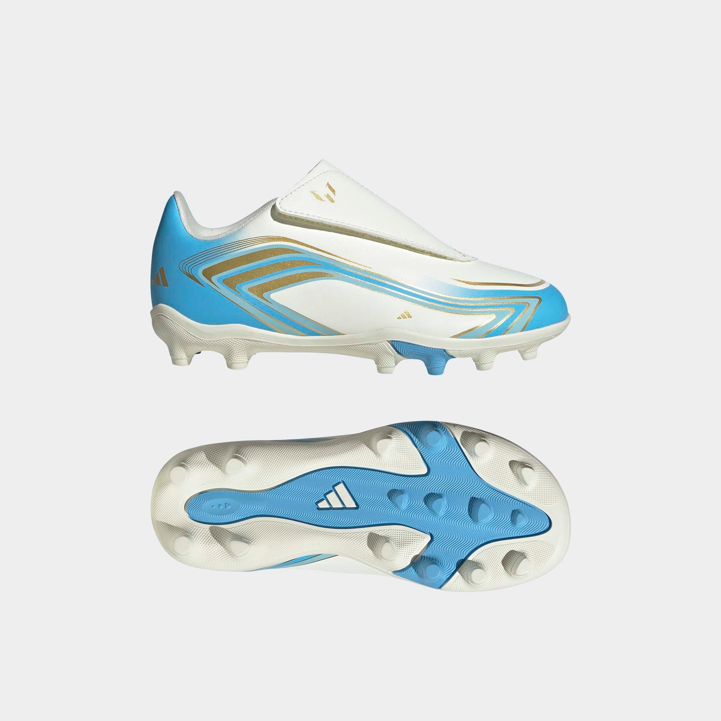 adidas Performance Fußballschuh »F50 MESSI CLUB KIDS , KLETTVERSCHLUSS, FESTE BÖDEN/GEMISCHTE BÖDEN«  für viele verschiedene Böden geeignet, für Jugendliche & Kinder