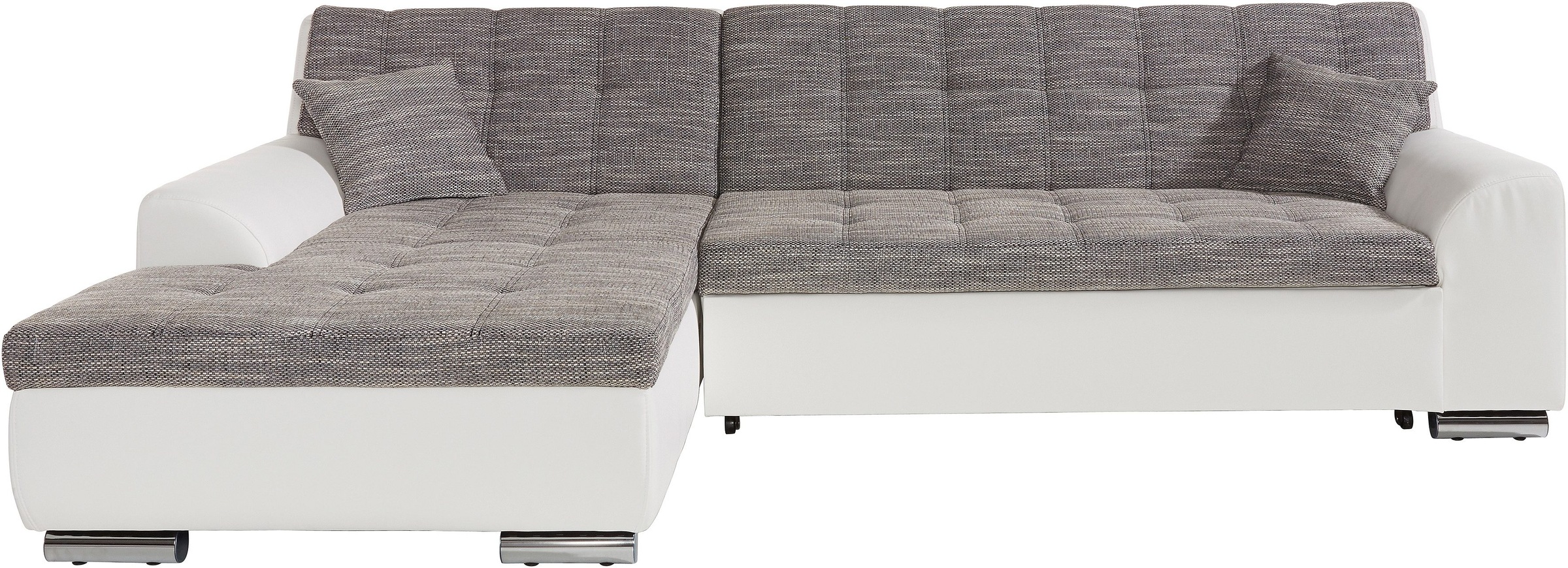 DOMO collection Ecksofa Treviso, wahlweise mit Bettfunktion, incl. Zierkissen