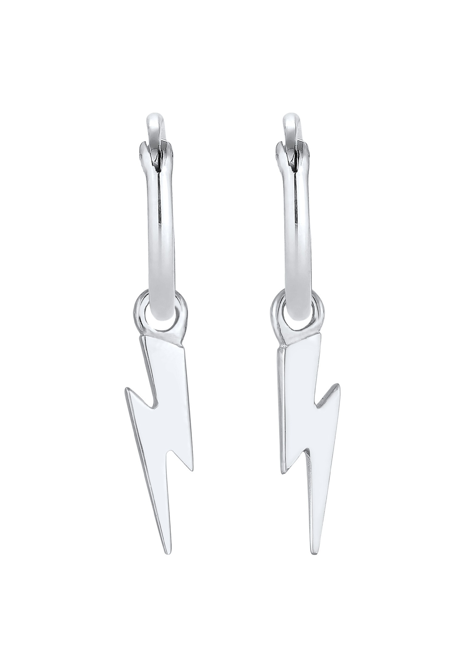 Elli Premium Paar Creolen »Ohrringe Creolen Ohrhänger Blitz Symbol 925 Silber«