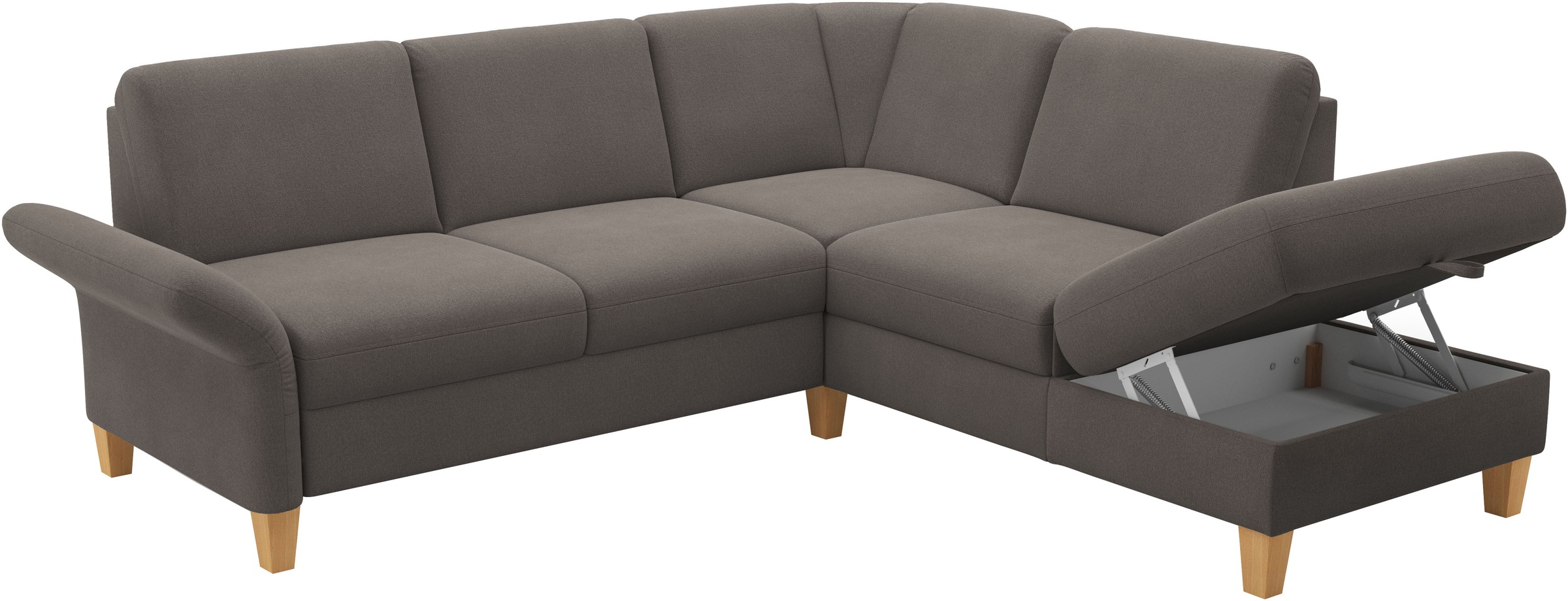 Home affaire Ecksofa »Rochelle, L-Form«, wahlweise mit Armteilverstellung, Bettfunktion und Bettkasten