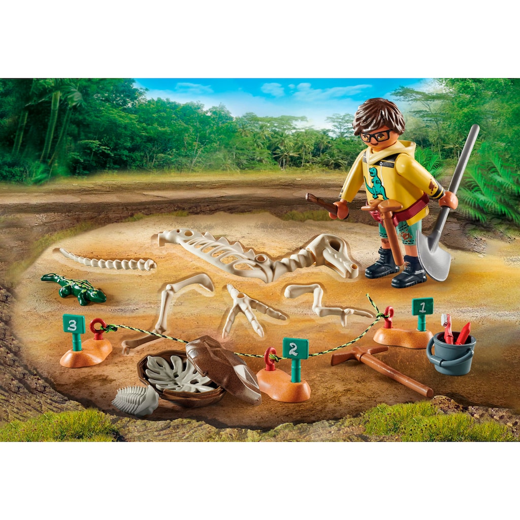 Playmobil® Konstruktions-Spielset »Ausgrabungsstätte mit Dino-Skelett (71527), Dinos«, (35 St.), Made in Europe