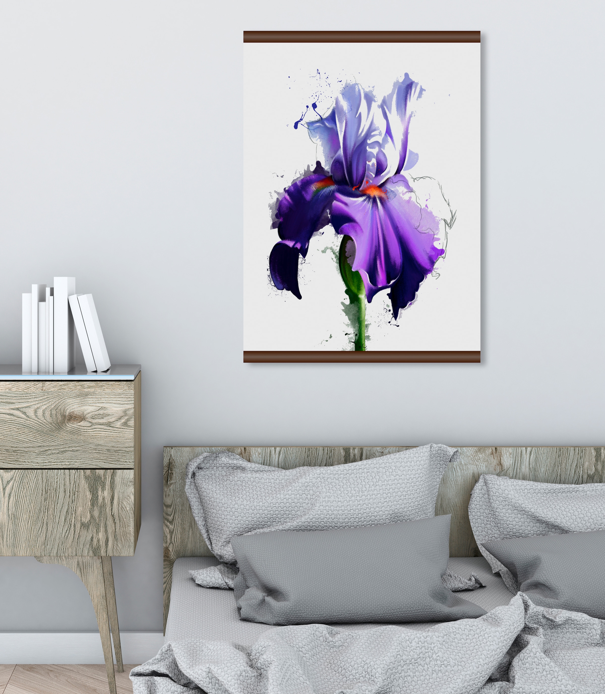 queence Leinwandbild »Lila Blüte«, 50x70 cm