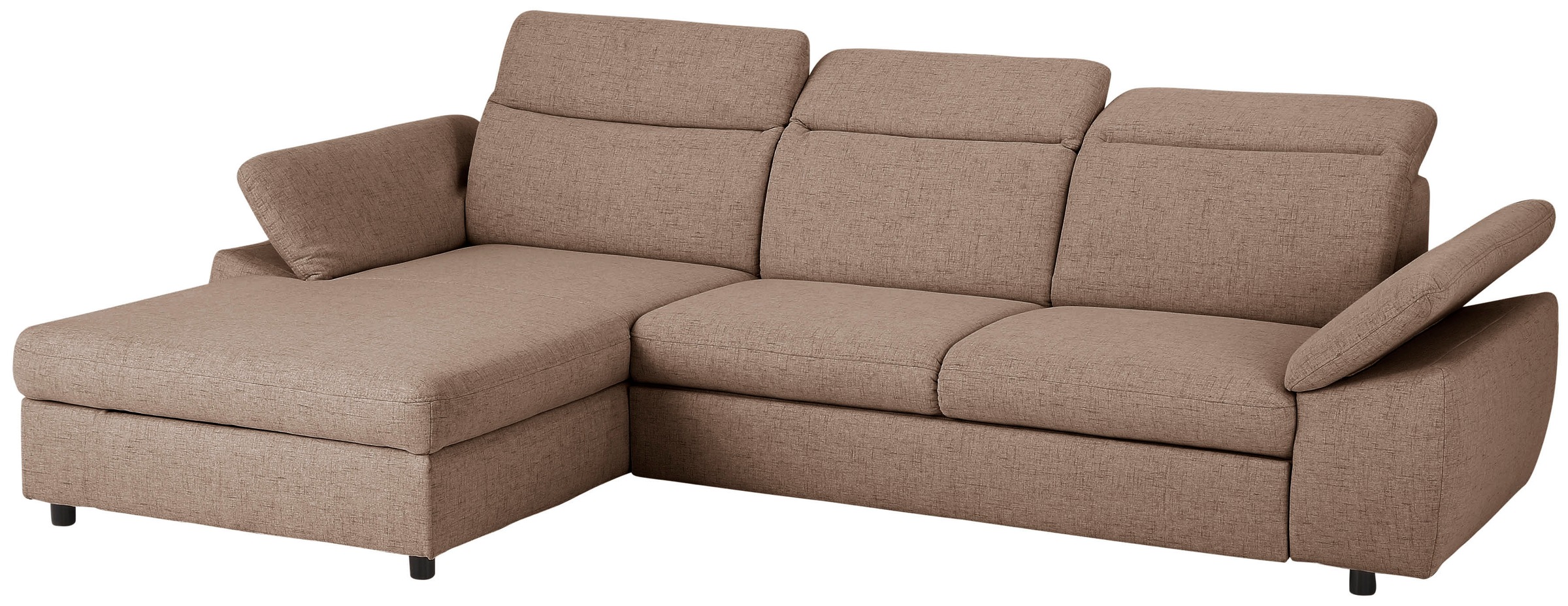 Home affaire Ecksofa »Mauritius L-Form«, mit Kopfteil- und Armlehnverstellung, mit Bettfunktion und Bettkasten