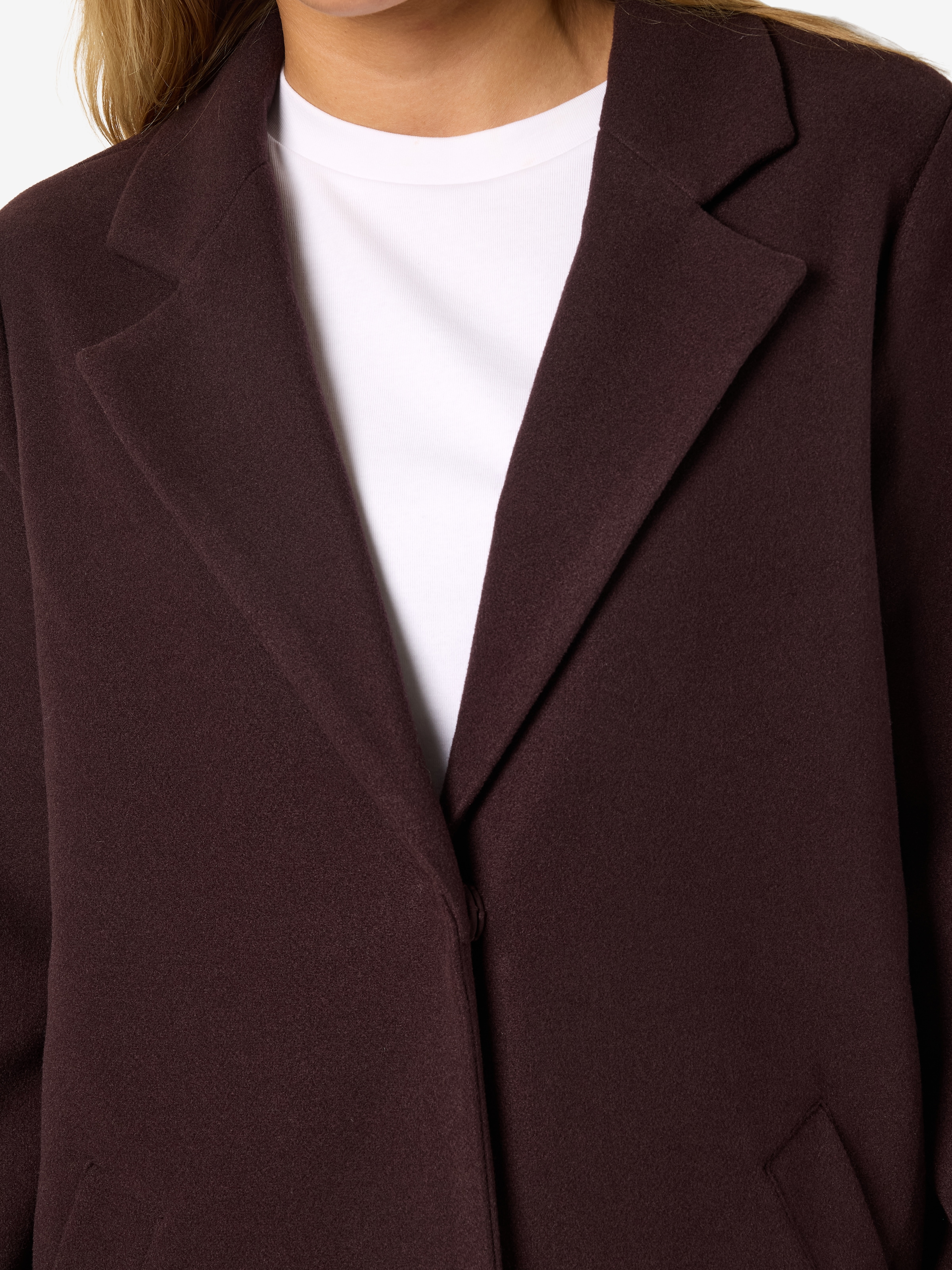 Noisy may Langmantel »NMCADDY L/S LONG COAT FWD NOOS« Kunstfaser, loose fit