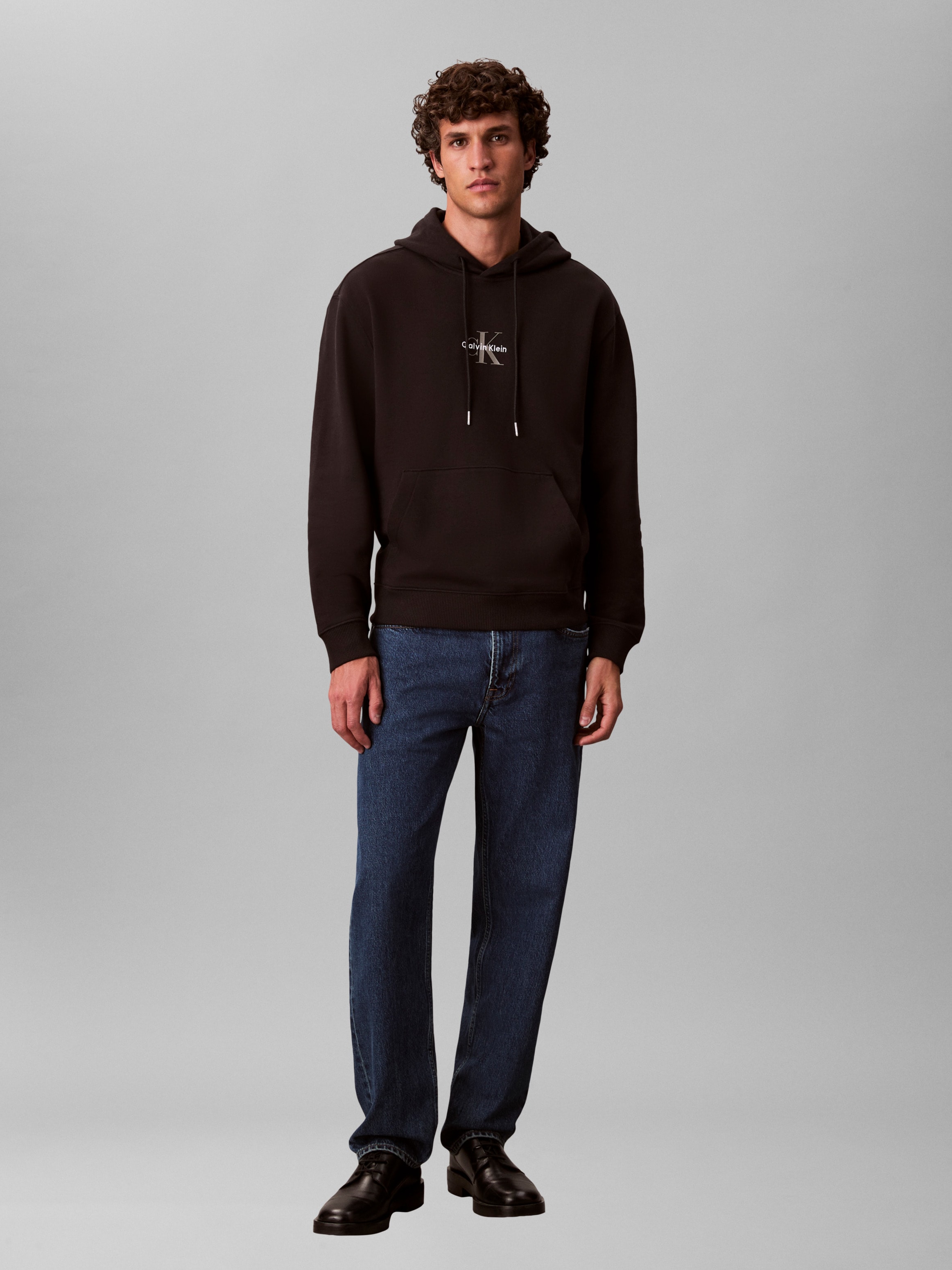 Calvin Klein Sweatshirt »LS EU 350TERRY MICRO MONOLOGO HO«, Kapuze, regular fit
