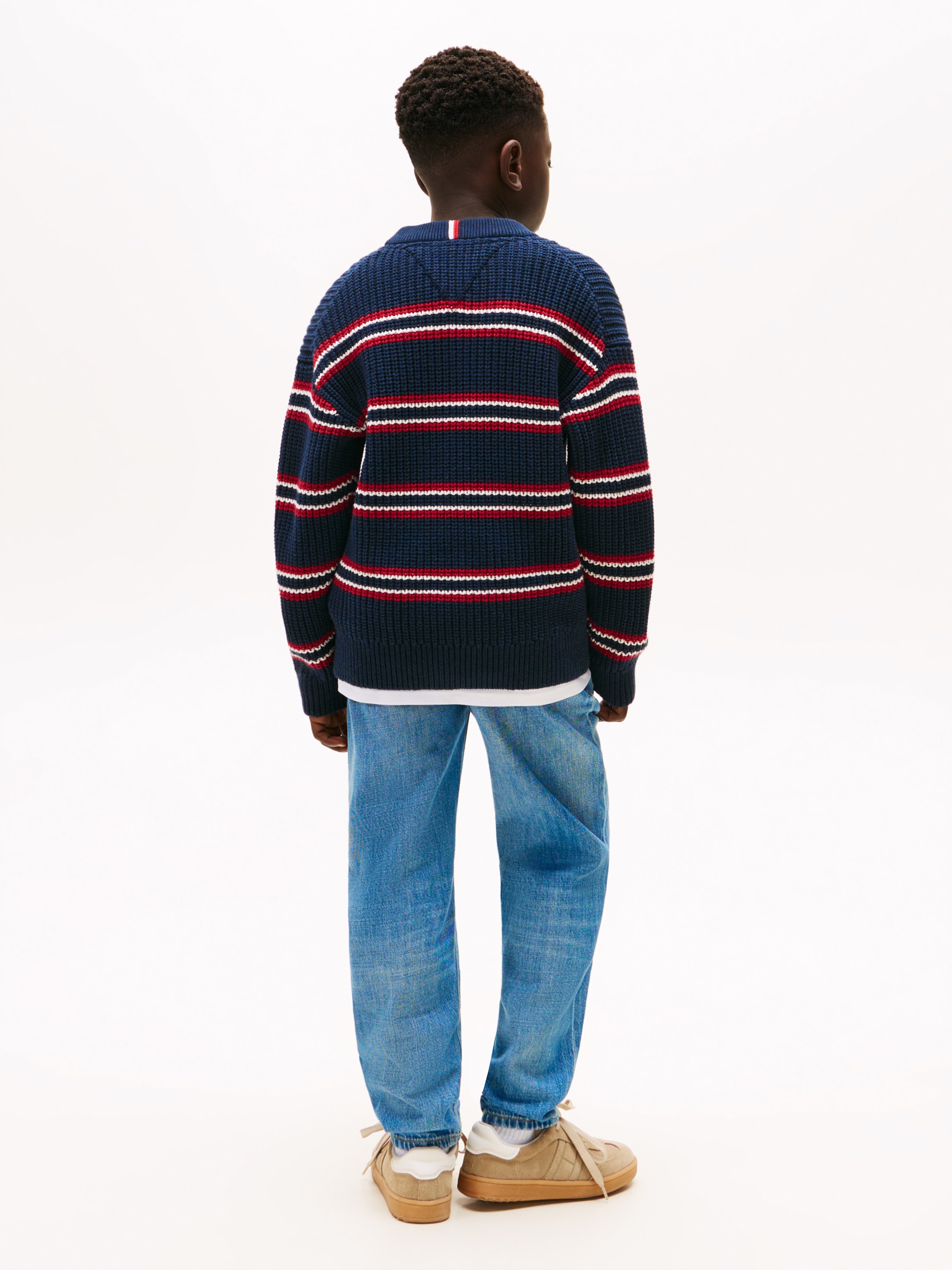 Tommy Hilfiger Strickpullover »HALF CARDIGAN C-NECK SWEATER«, Kinder bis 16 Jahre