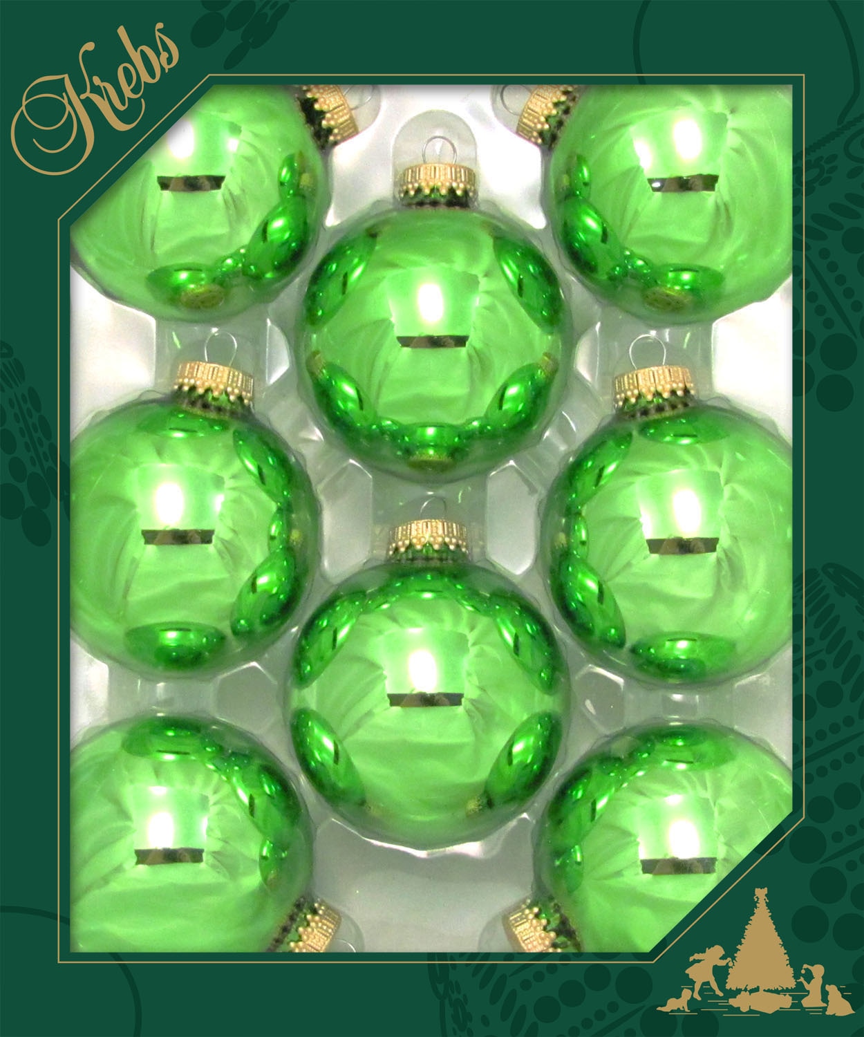Krebs Glas Lauscha Weihnachtsbaumkugel »CBK83298, Weihnachtsdeko, Christbaumschmuck, Christbaumkugeln Glas«, (Set, 8 St.)