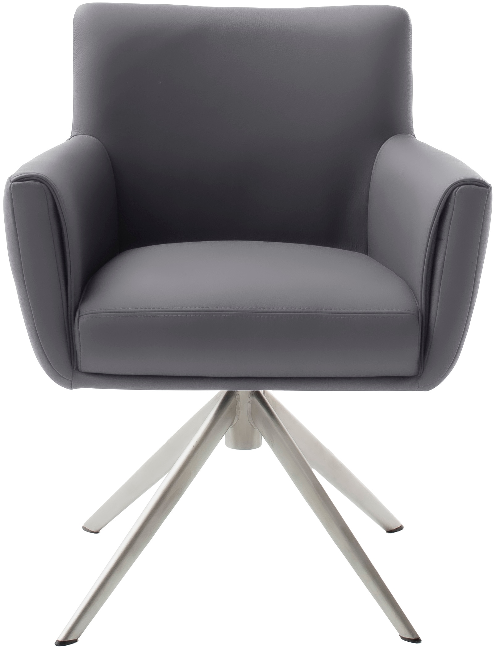 MCA furniture 4-Fußstuhl »WILSON Esszimmerstuhl, Armlehnstuhl, Polsterstuhl, modern«, (Set), 2 St., Leder, Stuhl, Armlehnenstuhl, drehbar, Taschenfederkern, belastbar 160 kg,XXL