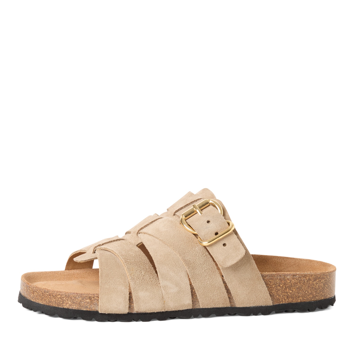 Tamaris Pantolette  Schlupfschuh, Hausschuh, Sommerschuh mit Veloursleder-Fußbett