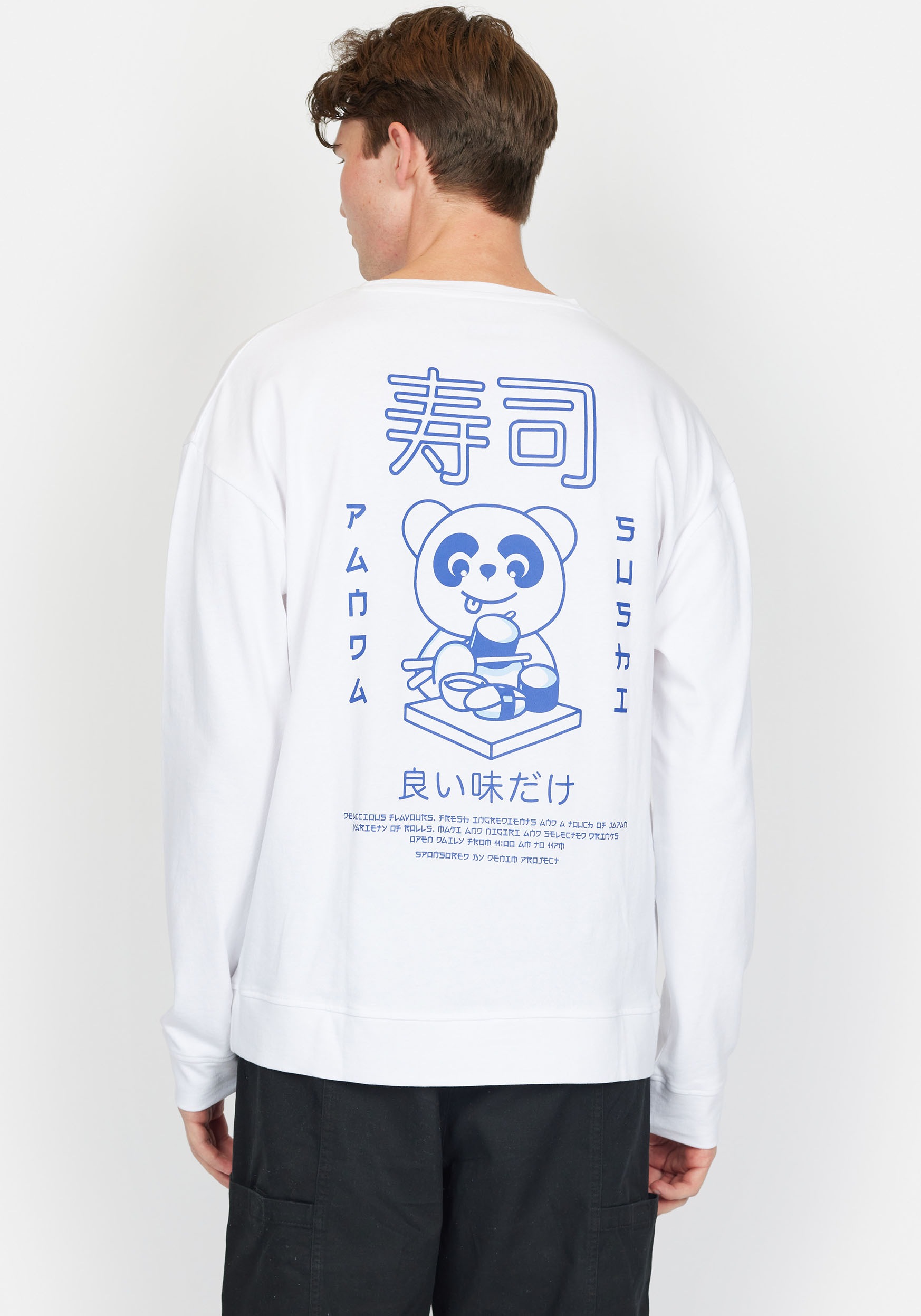 DENIM PROJECT Langarmshirt, mit Print am Rücken