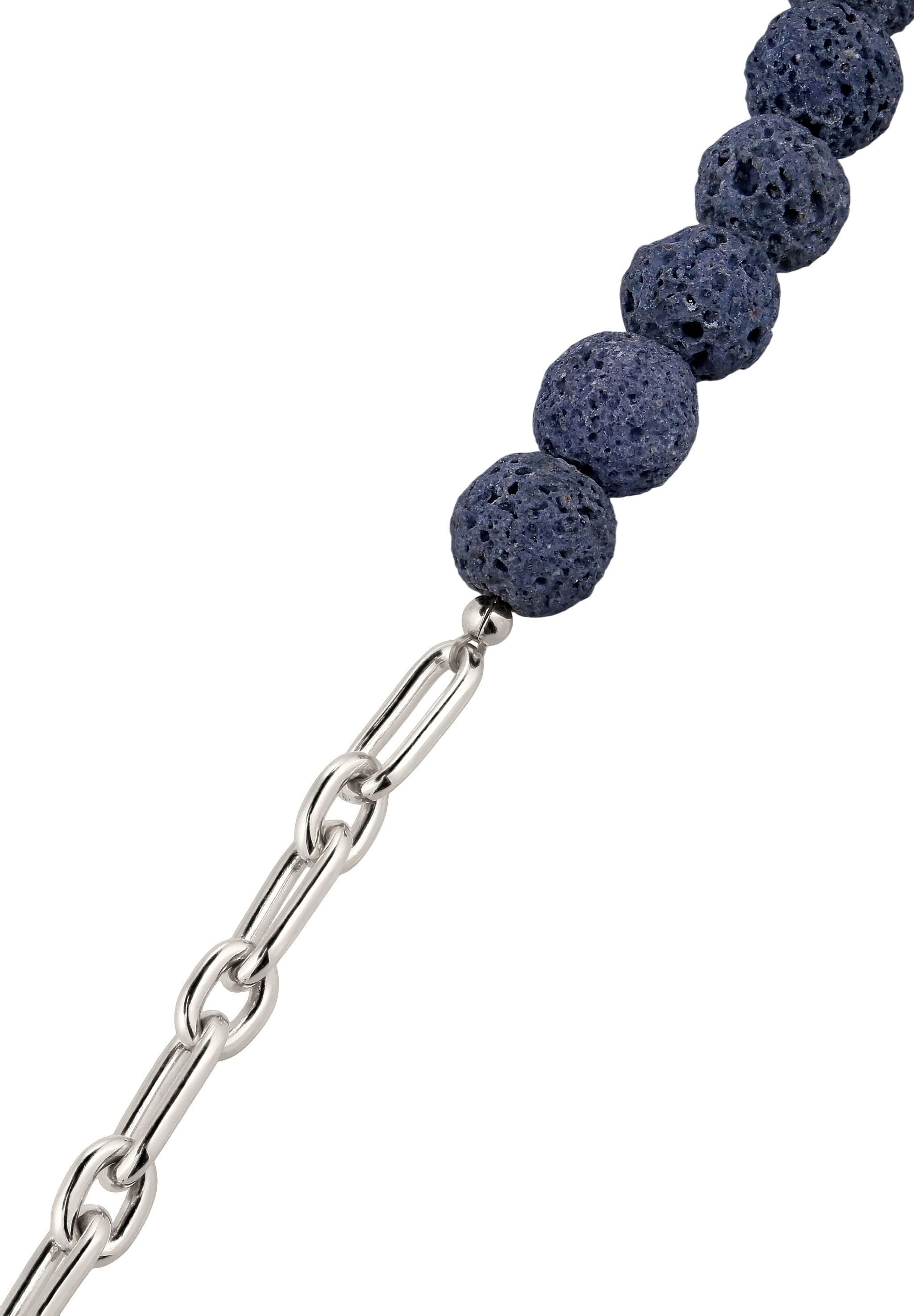 Kuzzoi Armkette »Armband Lava Beads Blue 925 Sterling Silber«