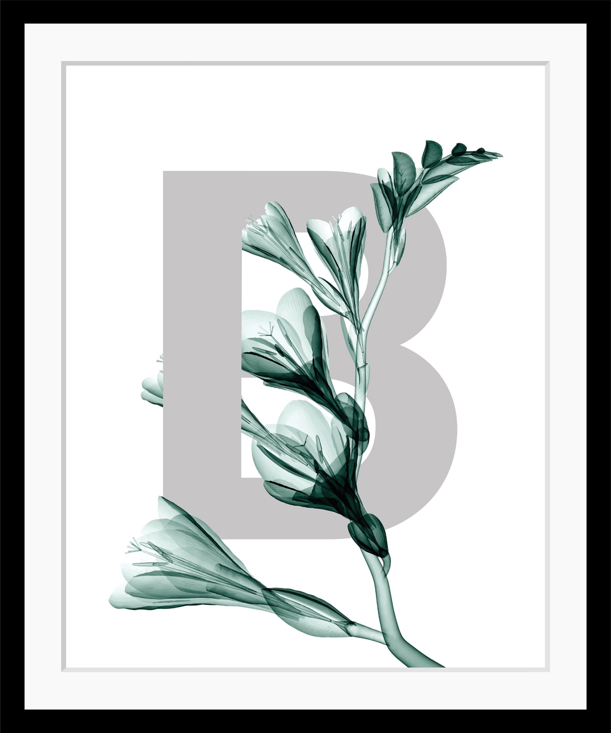 queence Bild »B-Flower 2.0« B | Blätter | Buchstaben | Pflanzen