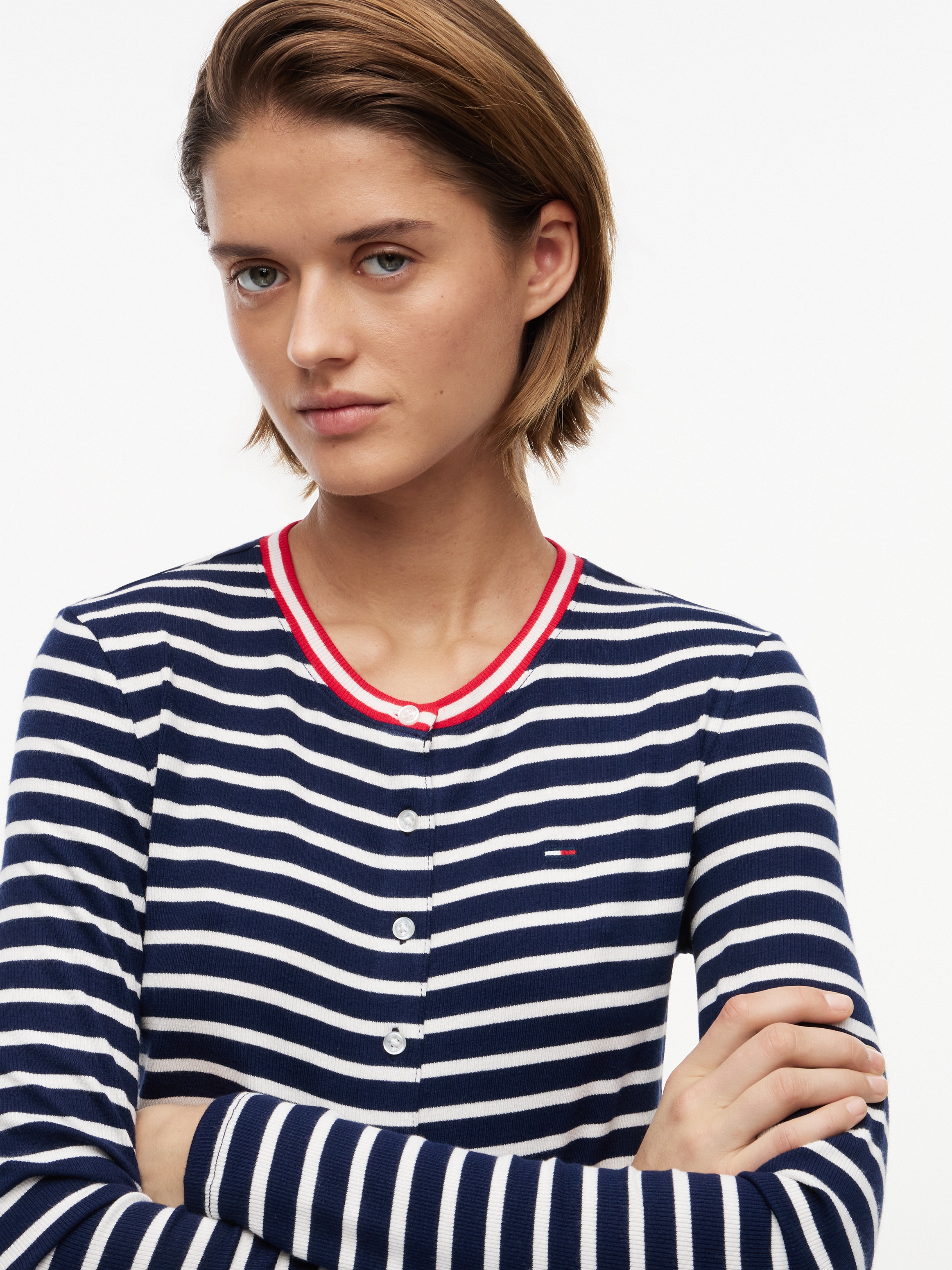 Tommy Jeans Shirtjacke »TJW SLIM JERSEY LS CARDIGAN« Viskosemischung, slim fit
