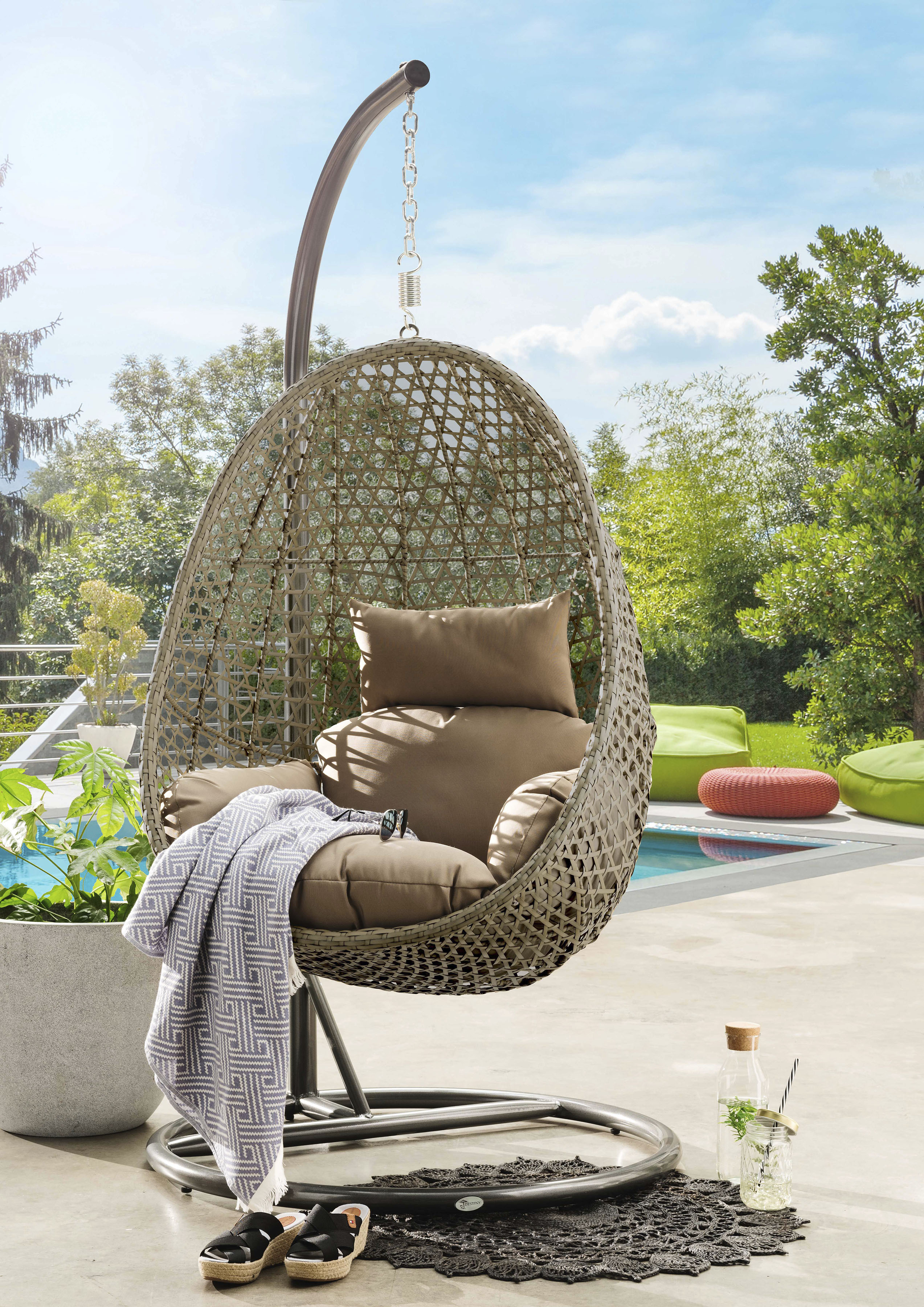 Hängestuhl »COCOON DE LUXE«, inkl. Gestell, Auflage für Sitz- und Rücken, belastbar...