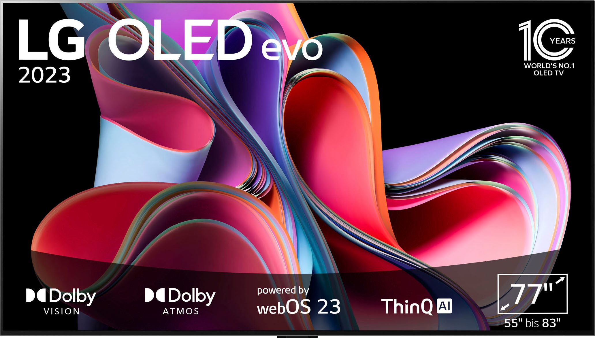 LG OLED-Fernseher »OLED77G39LA«, 4K Ultra HD, Smart-TV, OLED evo, α9 Gen6 4K AI-Prozessor, Brightness Booster Max
