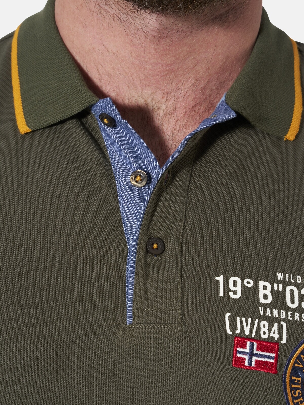 Jan Vanderstorm Langarm-Poloshirt »Langarm-Poloshirt LOKI«