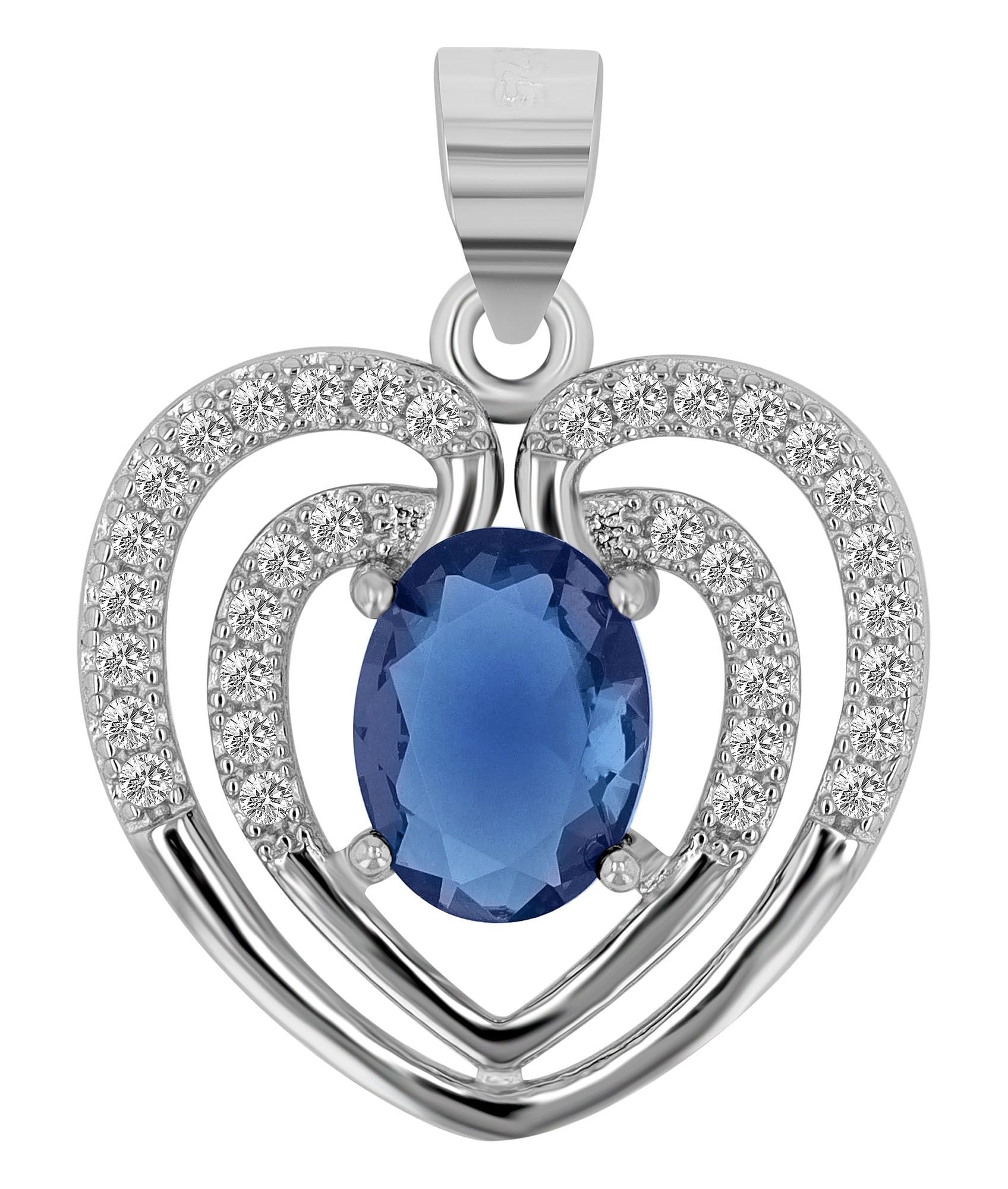 Adelia´s Herzanhänger »Damen Anhänger ¿ Herz Herzanhänger aus 925 Silber mit Zirkonia«