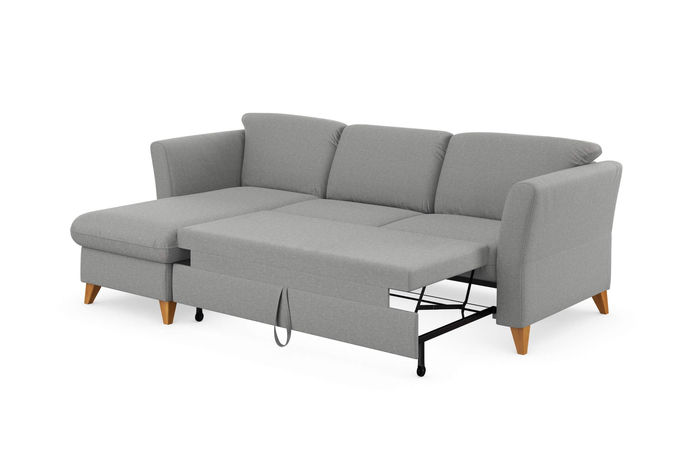 Home affaire Ecksofa »Trelleborg L-Form«, Federkern-Polsterung, wahlweise mit Bettfunktion und Bettkasten