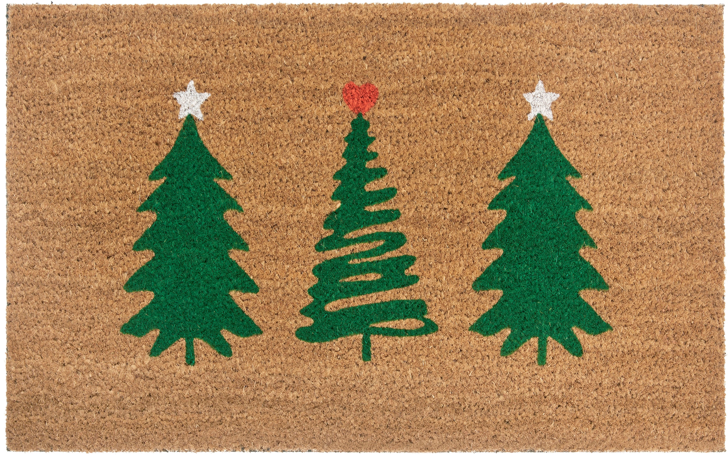 HANSE Home kaufen Mats Weihnachten, bei Trees«, Kokosmatte Schmutzfangmatte, OTTO Decorated Innen, rechteckig, Rutschfest, Pine Outdoor, »Mix Kokos Fußmatte