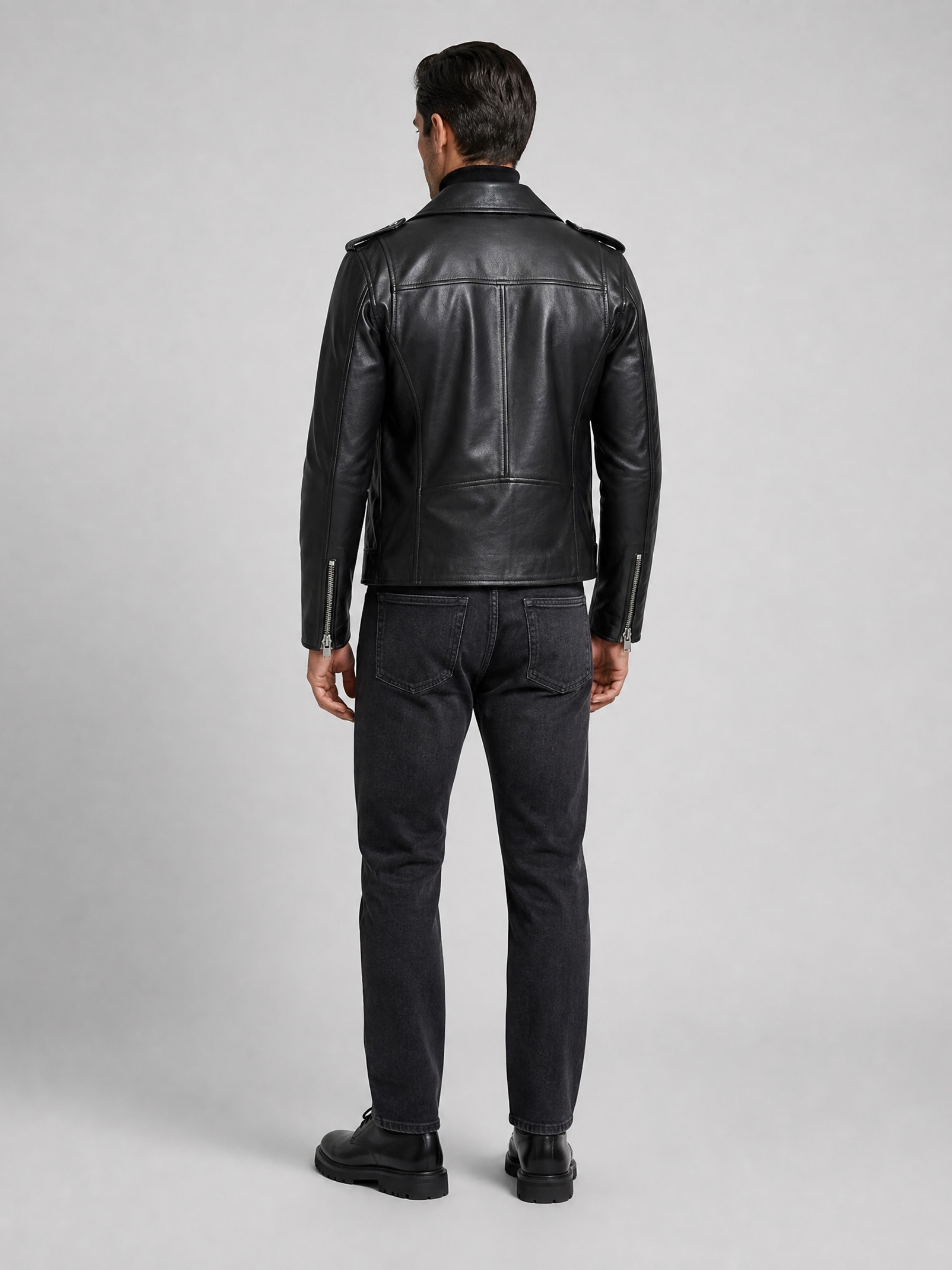 RICANO Bikerjacke »Lederjacke Marco« ohne Kapuze Handgefertigt aus echtem Leder