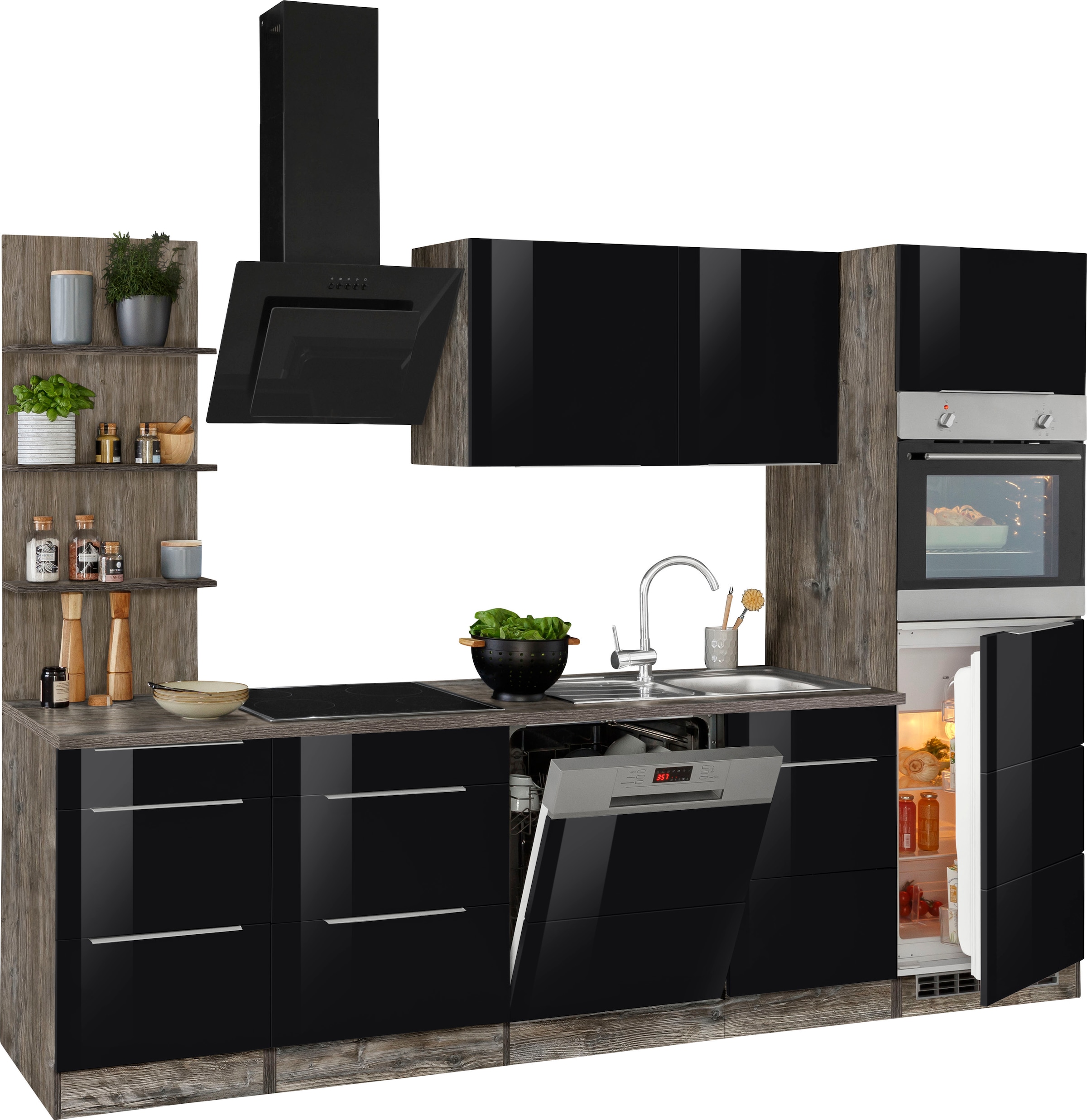 HELD MÖBEL Küchenzeile »Brindisi«, OTTO Breite 280 cm mit E-Geräten, online bei