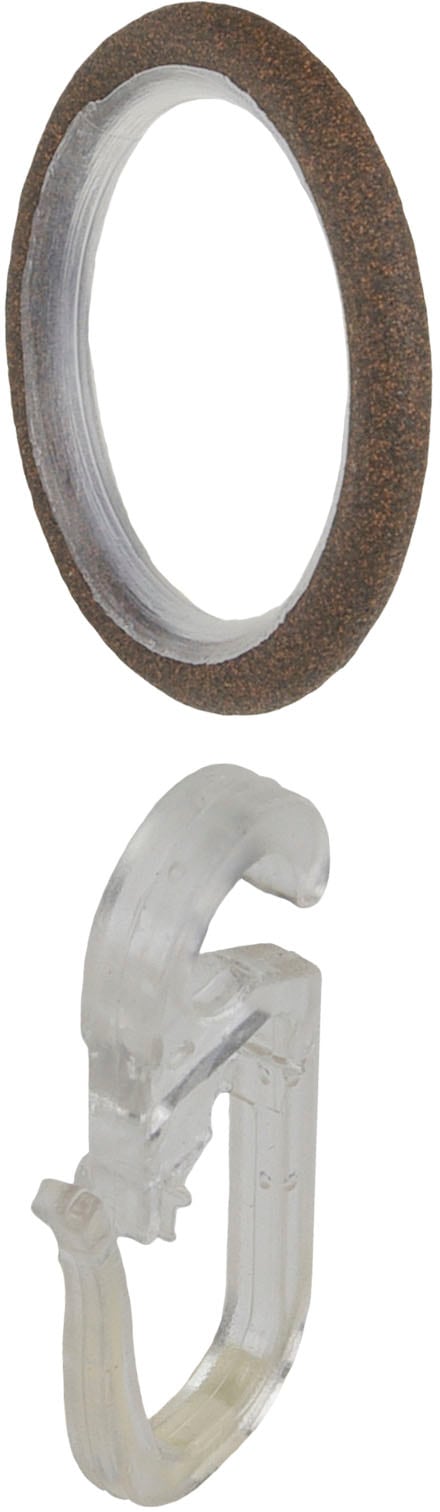 Liedeco Gardinenring »Gardinenring, Stilring, Ringe für Gardinenrohre 16 mm Esperanca«, Gardinenring mit Faltenlegehaken
