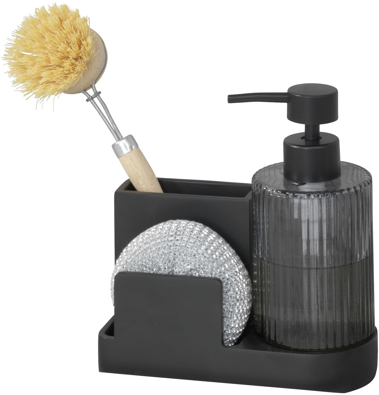 WENKO Küchenorganizer-Set »Modell Pina« robustes Design, heraunehmbarer Glasspender