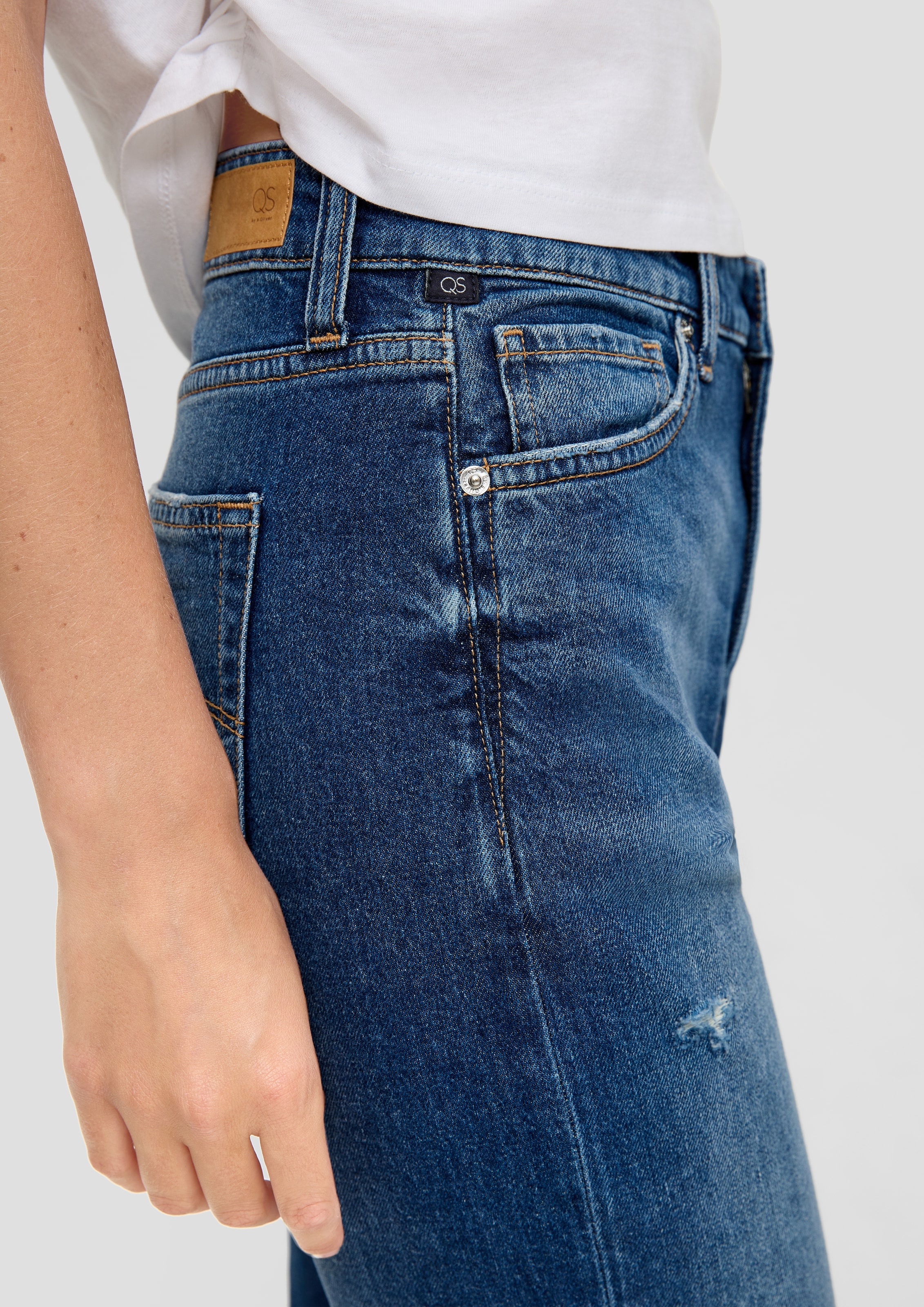 by mit 5-Pocket-Jeans, bei s.Oliver bestellen online Beinverlauf Q/S geradem OTTO