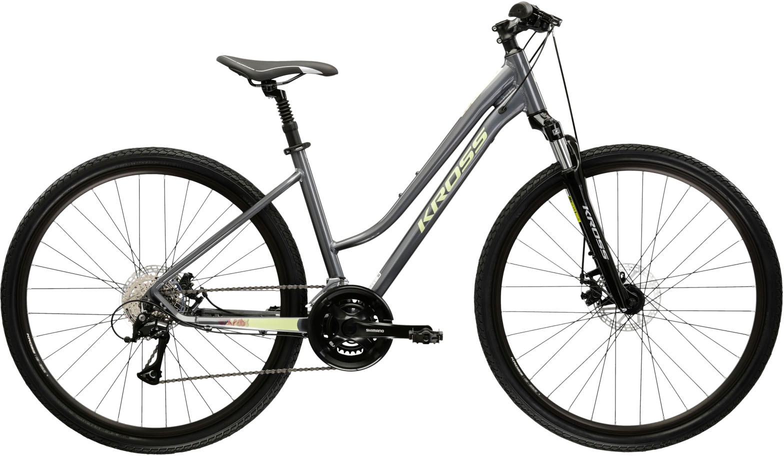 Kross Crossrad »Evado 3.0« 16 Gang Shimano ACERA M3020 Schaltwerk Kettenschaltung in grau, Größe 28 Zoll (71,12 cm) hinten: 28 Zoll (71,12 cm)