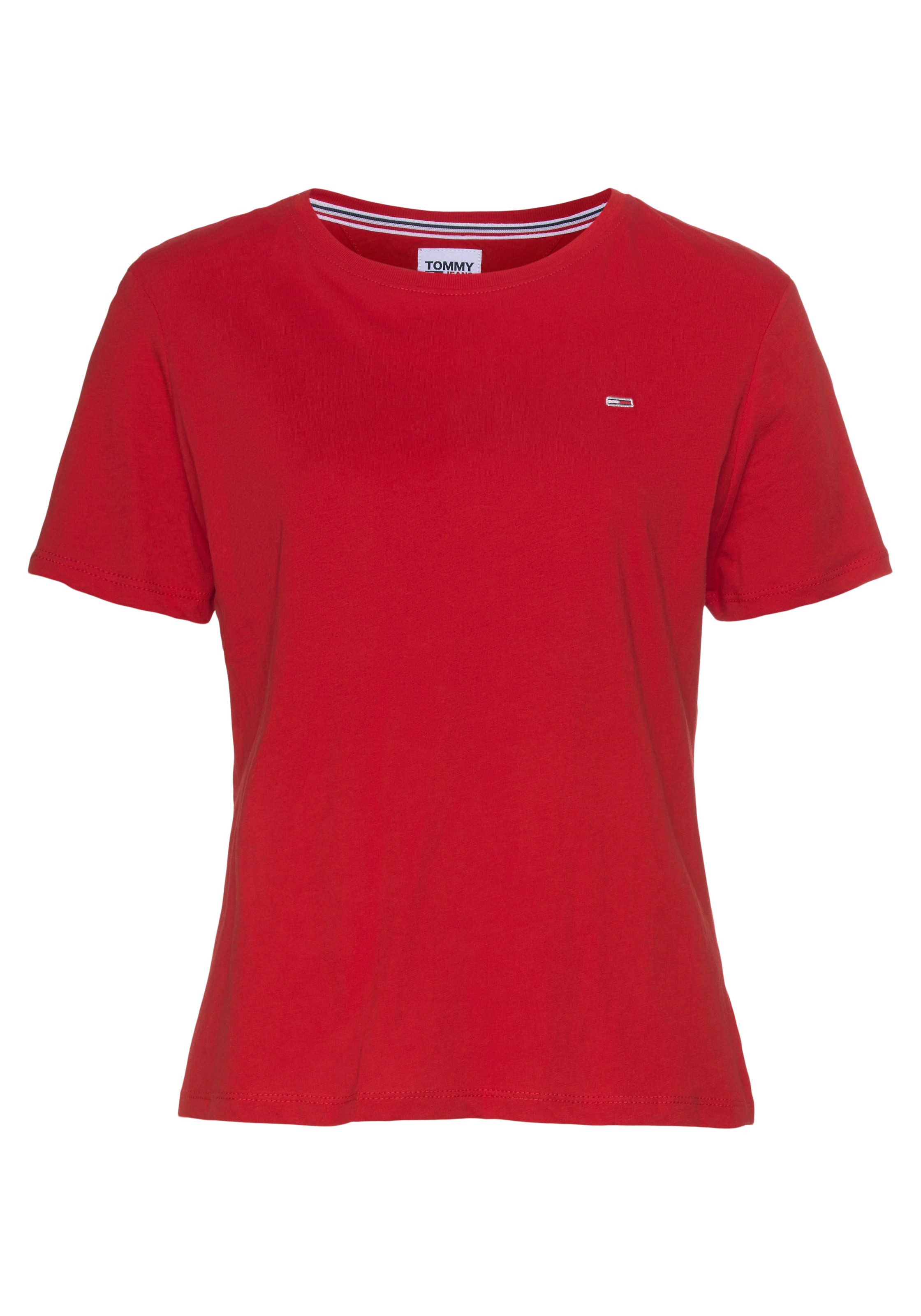Tommy Jeans Rundhalsshirt »TJW SOFT JERSEY TEE«, mit Tommy Jeans Logo-Flag auf der Brust