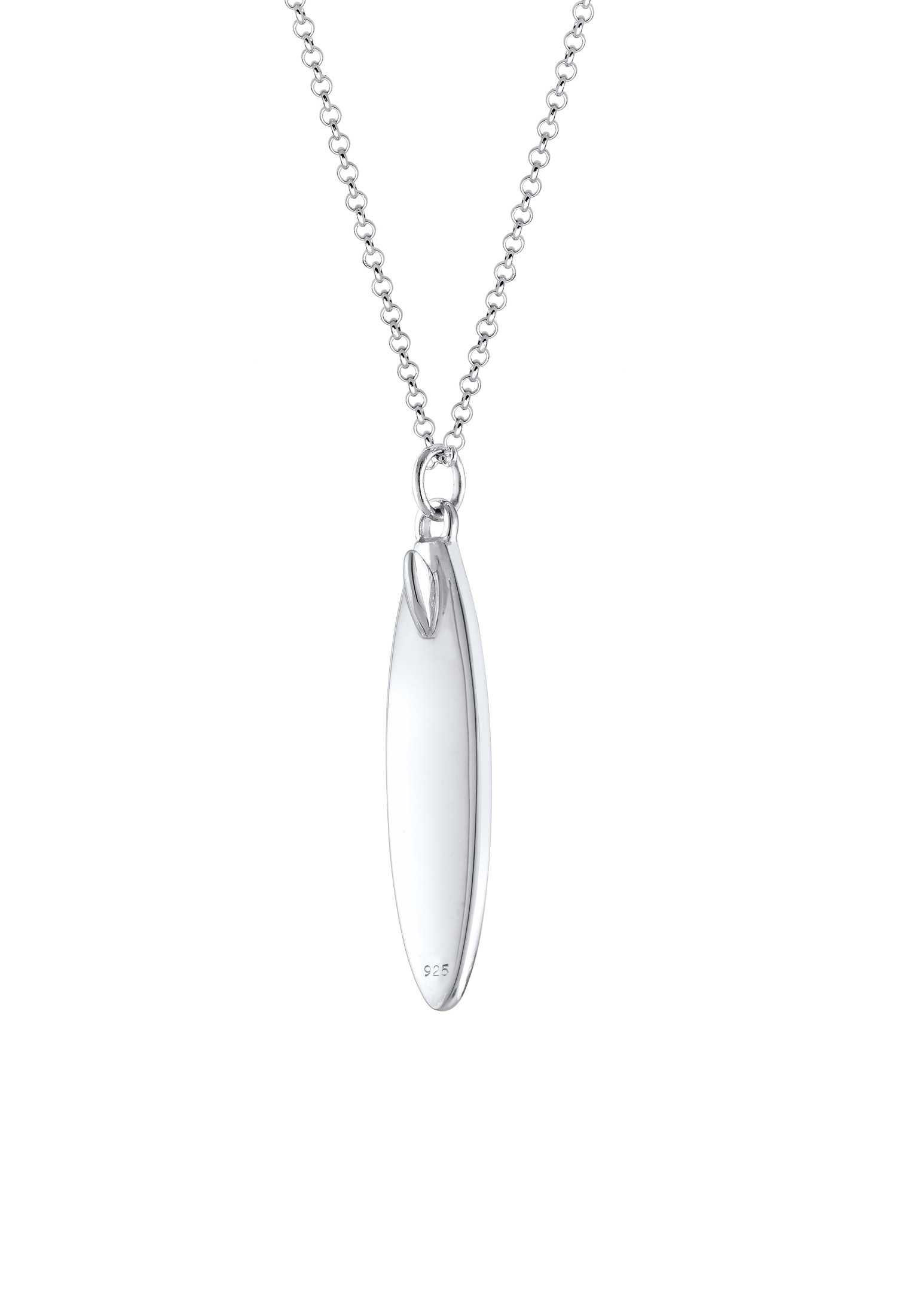 Kuzzoi Lange Kette »Halskette Herren Anhänger Surfboard Trend Massiv 925 Silber«