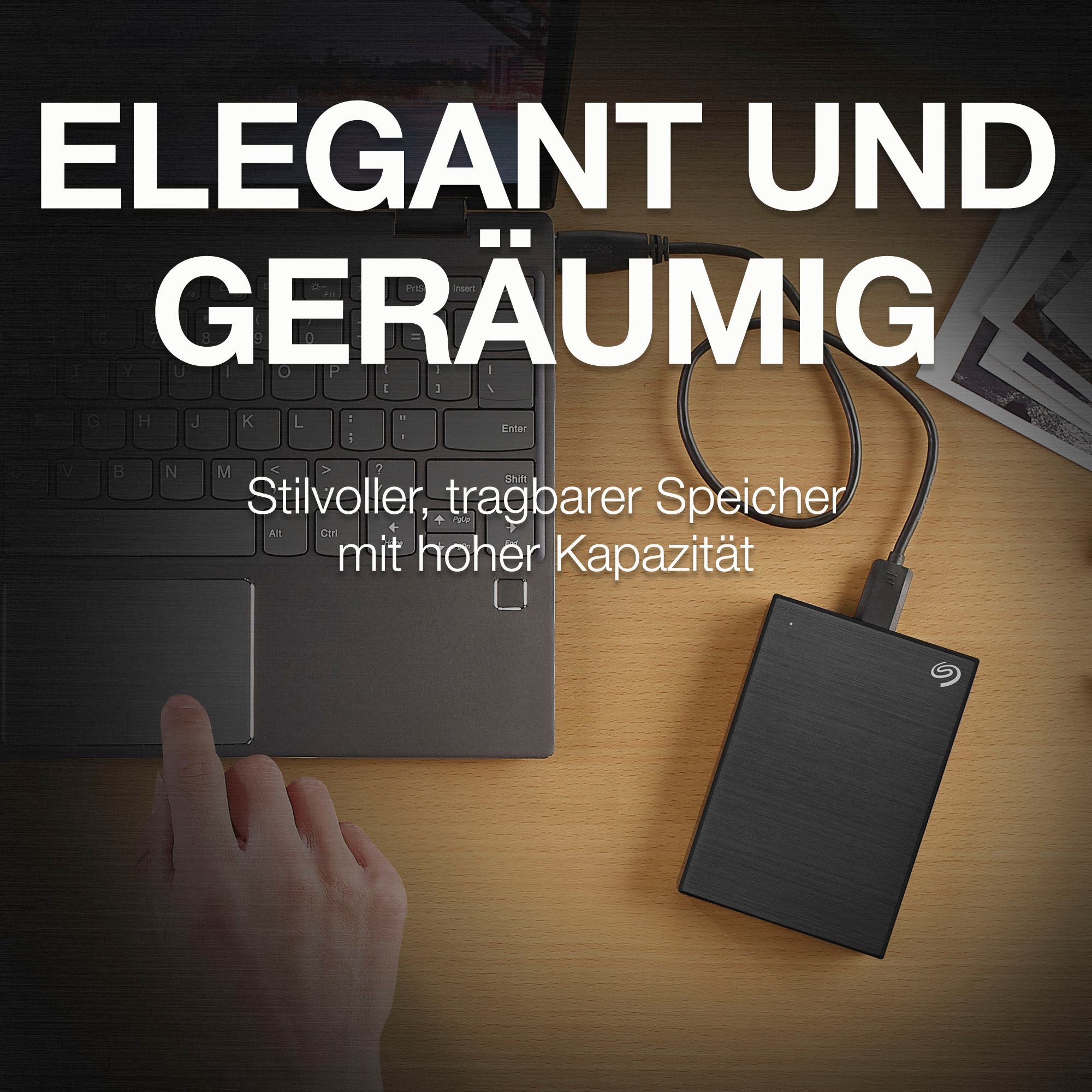 Seagate externe HDD-Festplatte »One Touch Portable Drive 5TB - Black«, 2,5 Zoll, Inklusive 2 Jahre Rescue Data Recovery Services