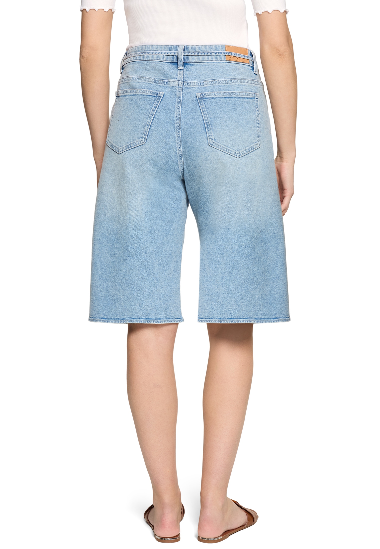 Zero Shorts »Jeansshorts mit Bindegürtel«