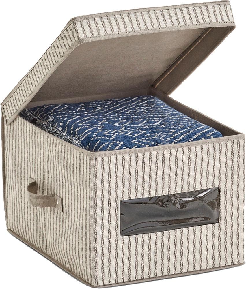 Aufbewahrungsbox »Stripes«, Vlies, beige