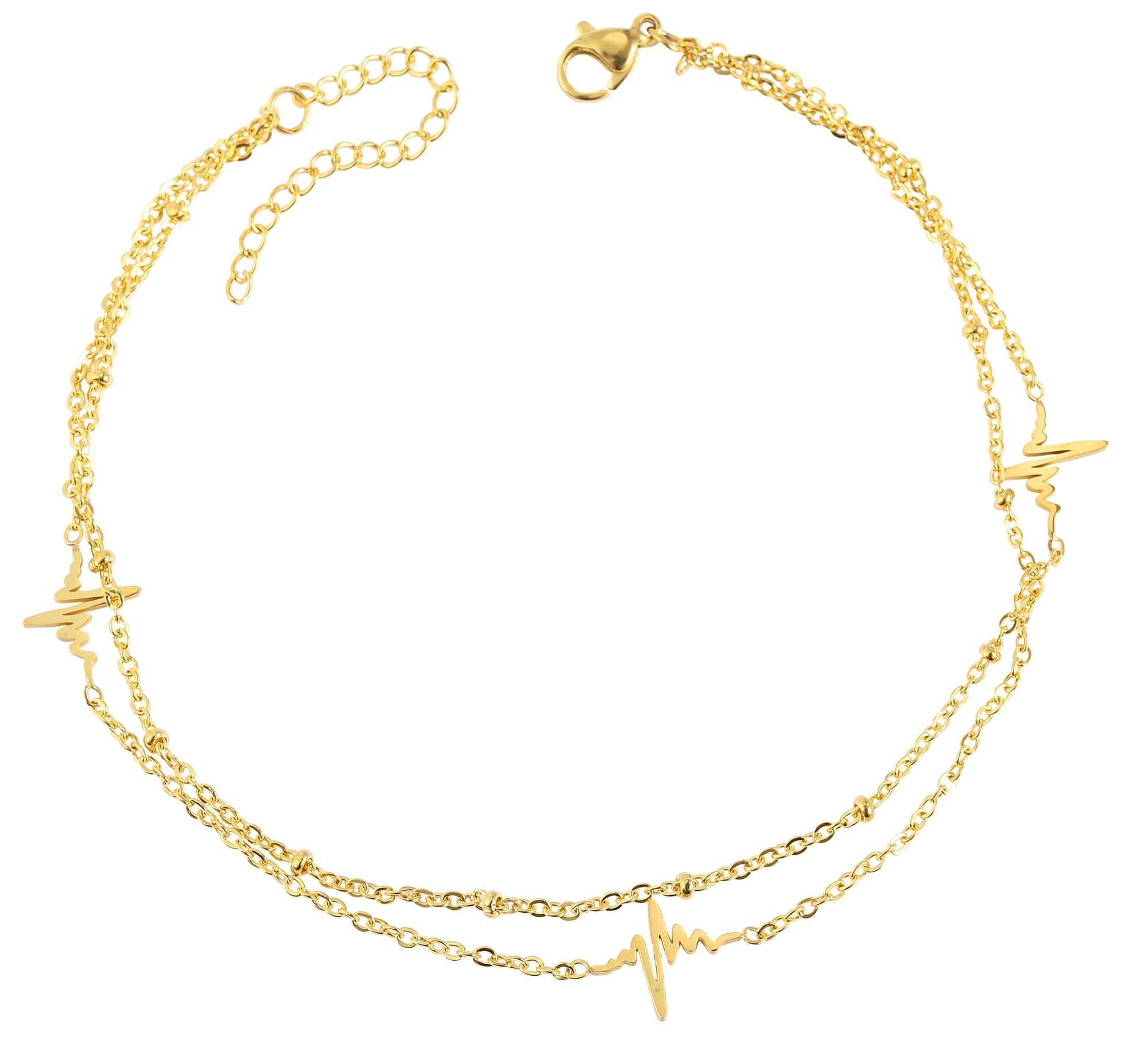 Adelia´s Armband »Damen Armband ¿ Herz aus Edelstahl 24 cm«