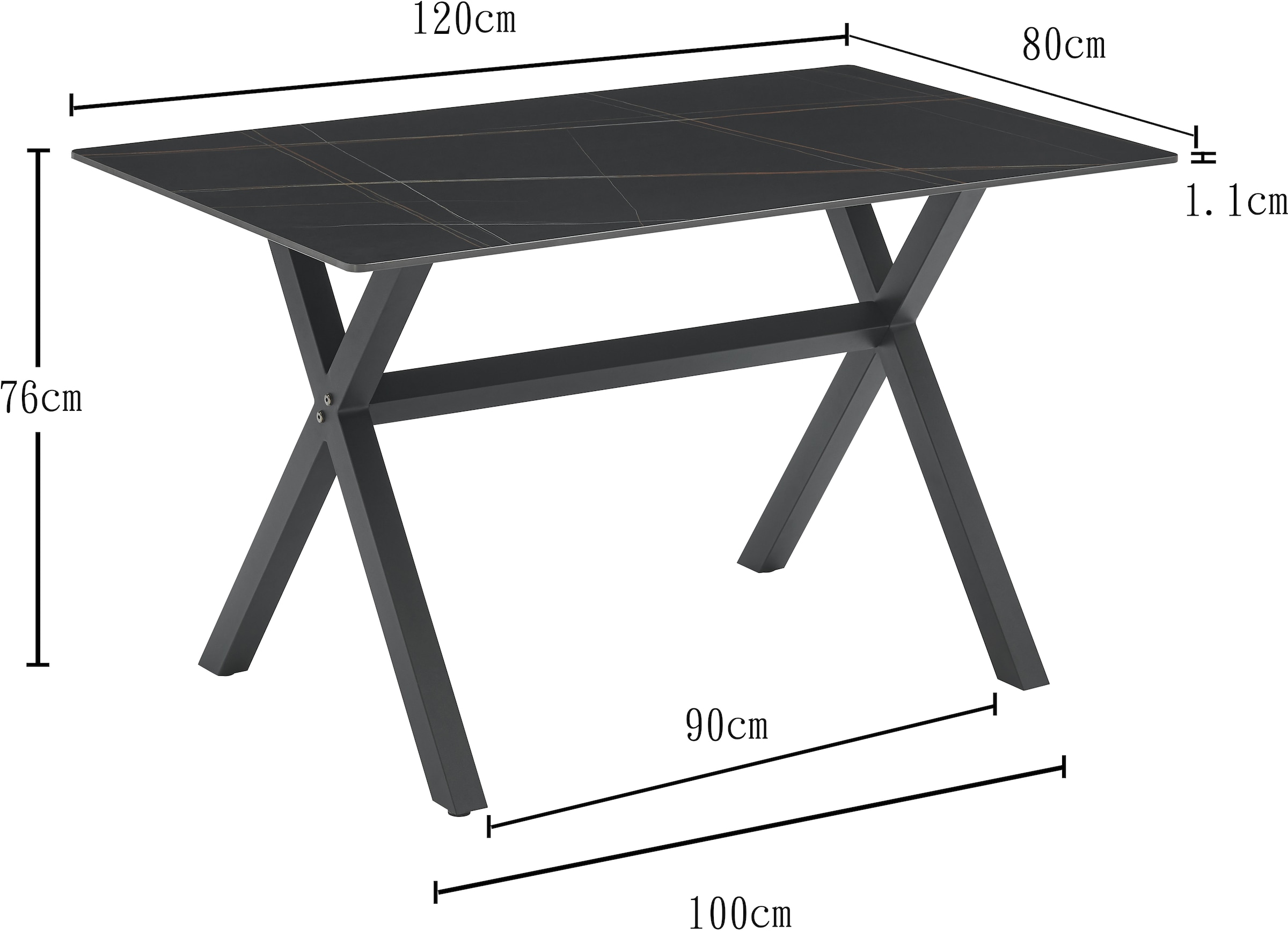 OTTO home Esstisch »Cazie« aus Sicherheitsglas mit drehbarer Tischplatte und verstellbaren Füßen