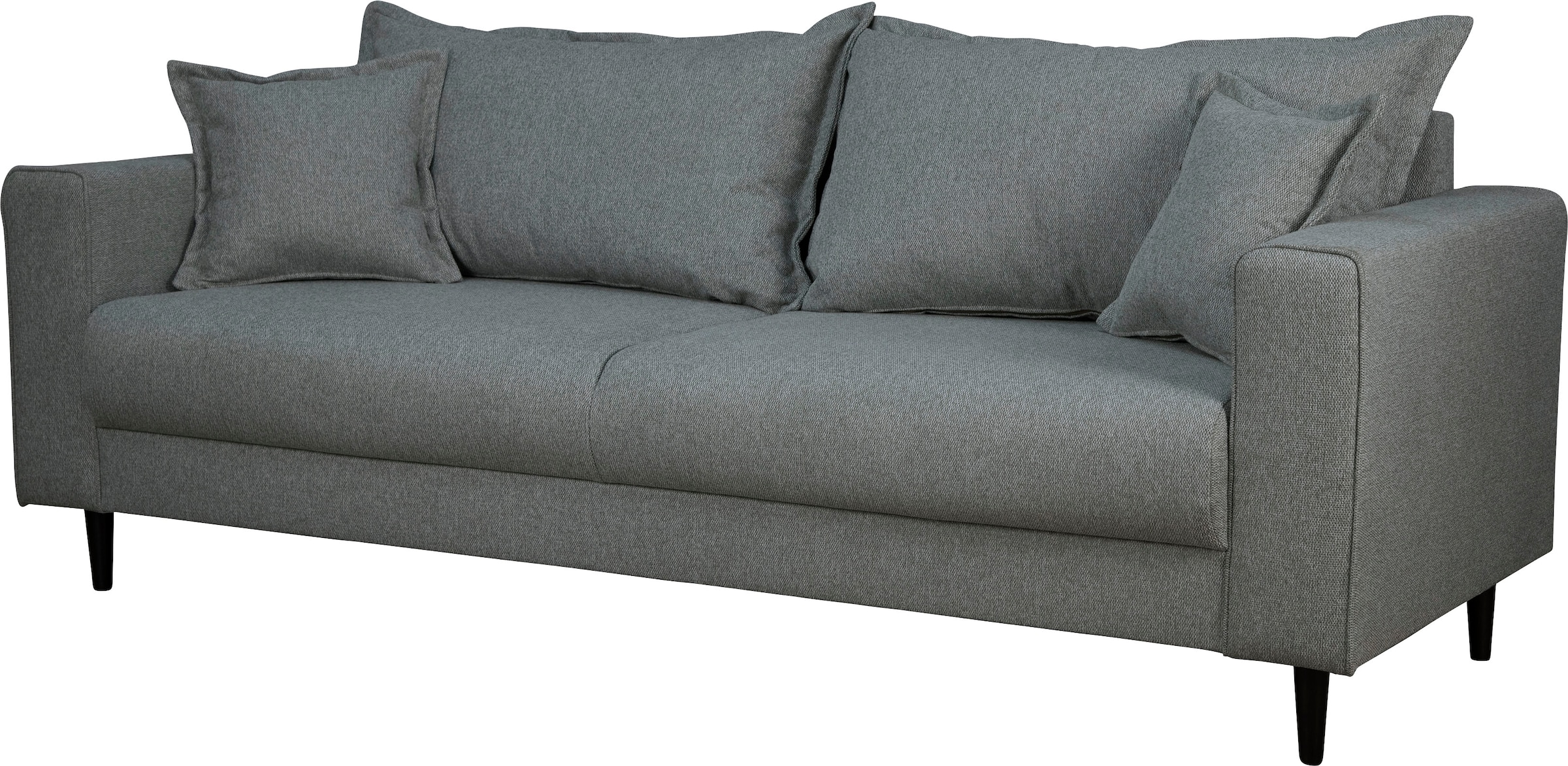 Home affaire 3-Sitzer »VEYRAS, hoher Sitzkomfort, Maße B/T/H: 212/84/76 cm«, mit Wellenunterfederung, incl. Rückenkissen und Zierkissen