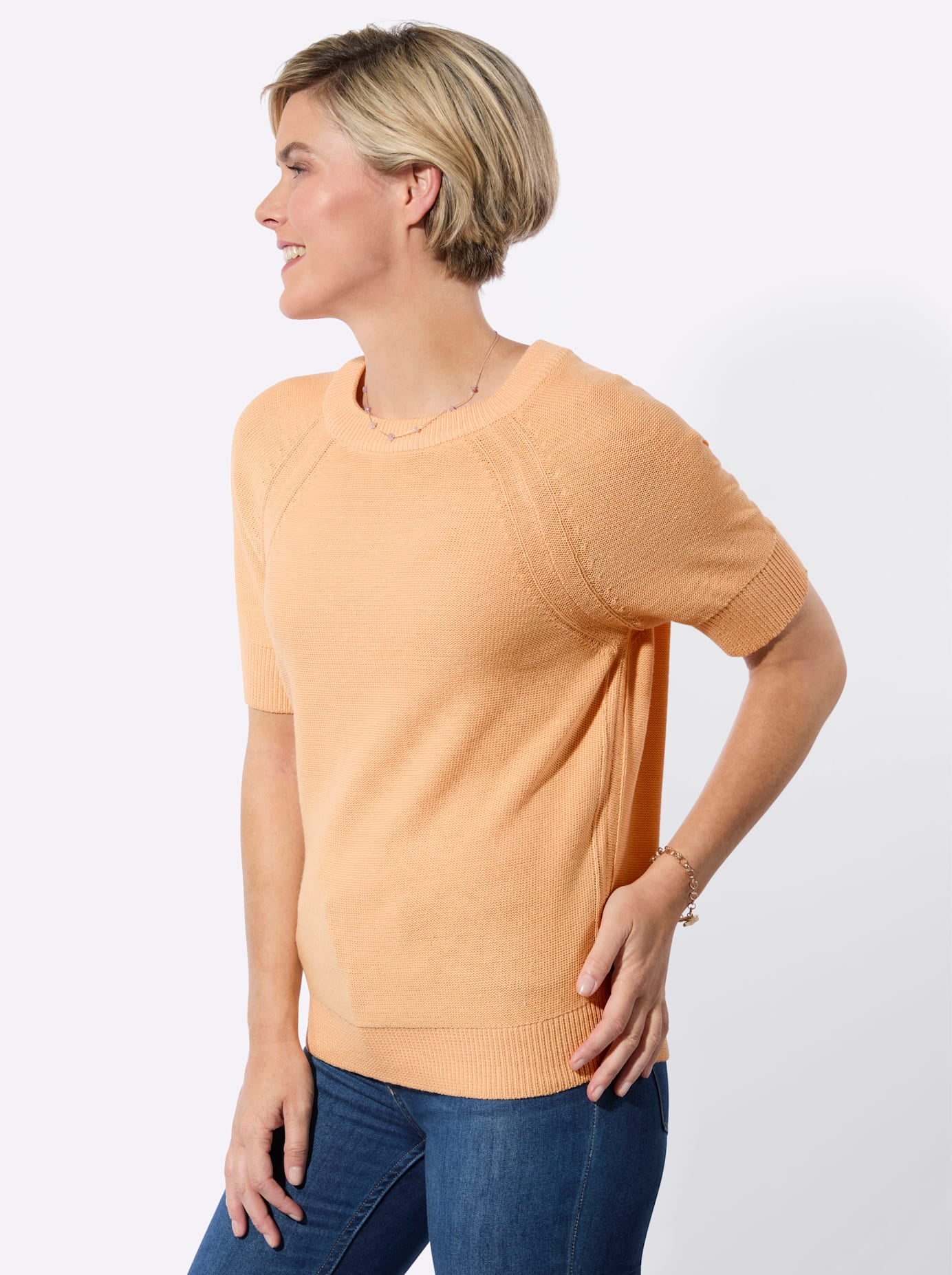 Classic Basics Rundhalspullover »Kurzarm-Pullover«