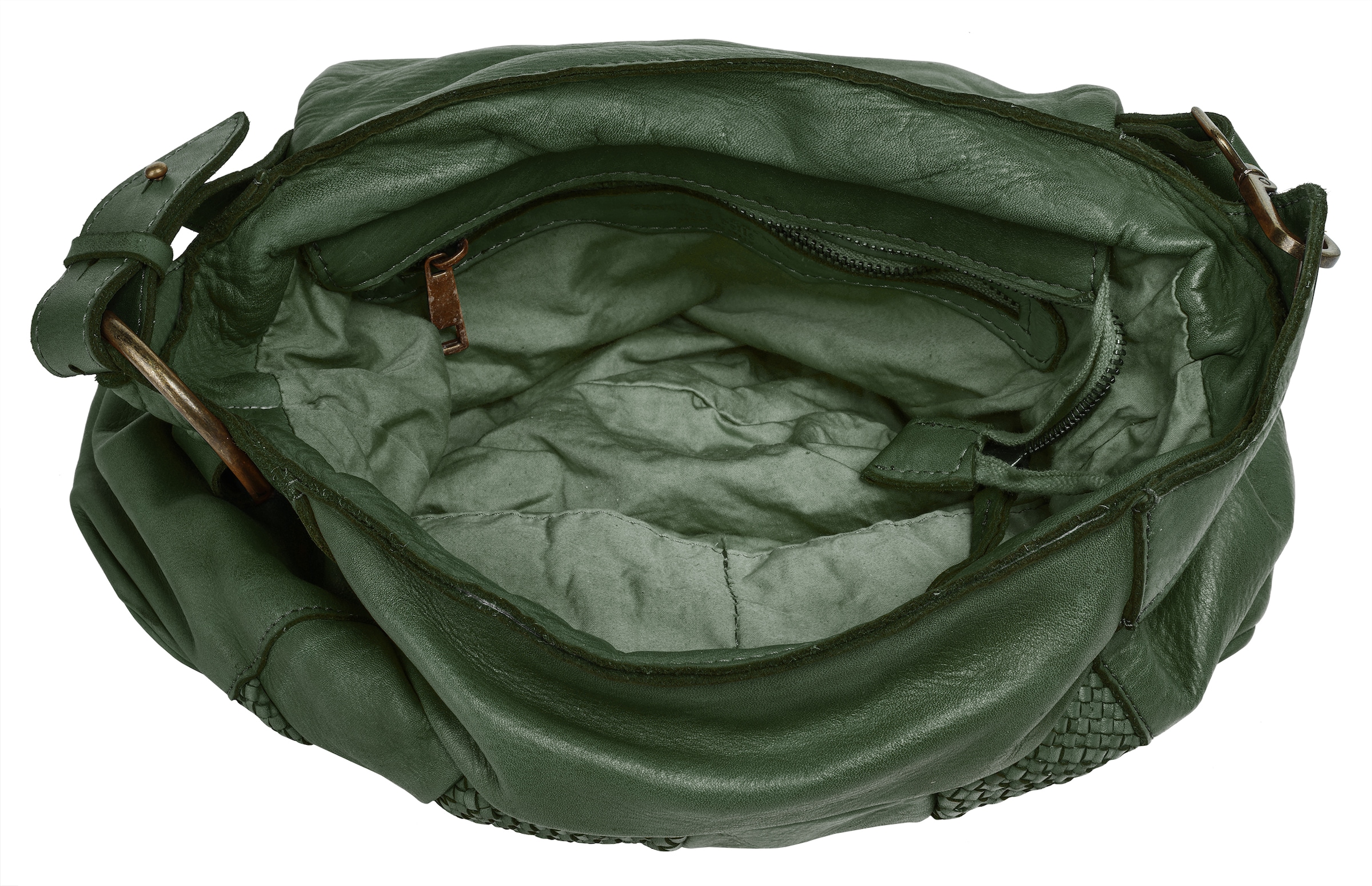 Samantha Look Umhängetasche echt Leder, Made in Italy