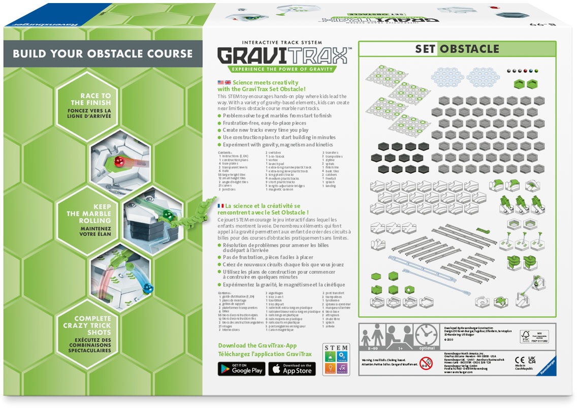 Ravensburger Kugelbahn-Bausatz »GraviTrax Starter-Set Obstacle«, Made in Europe