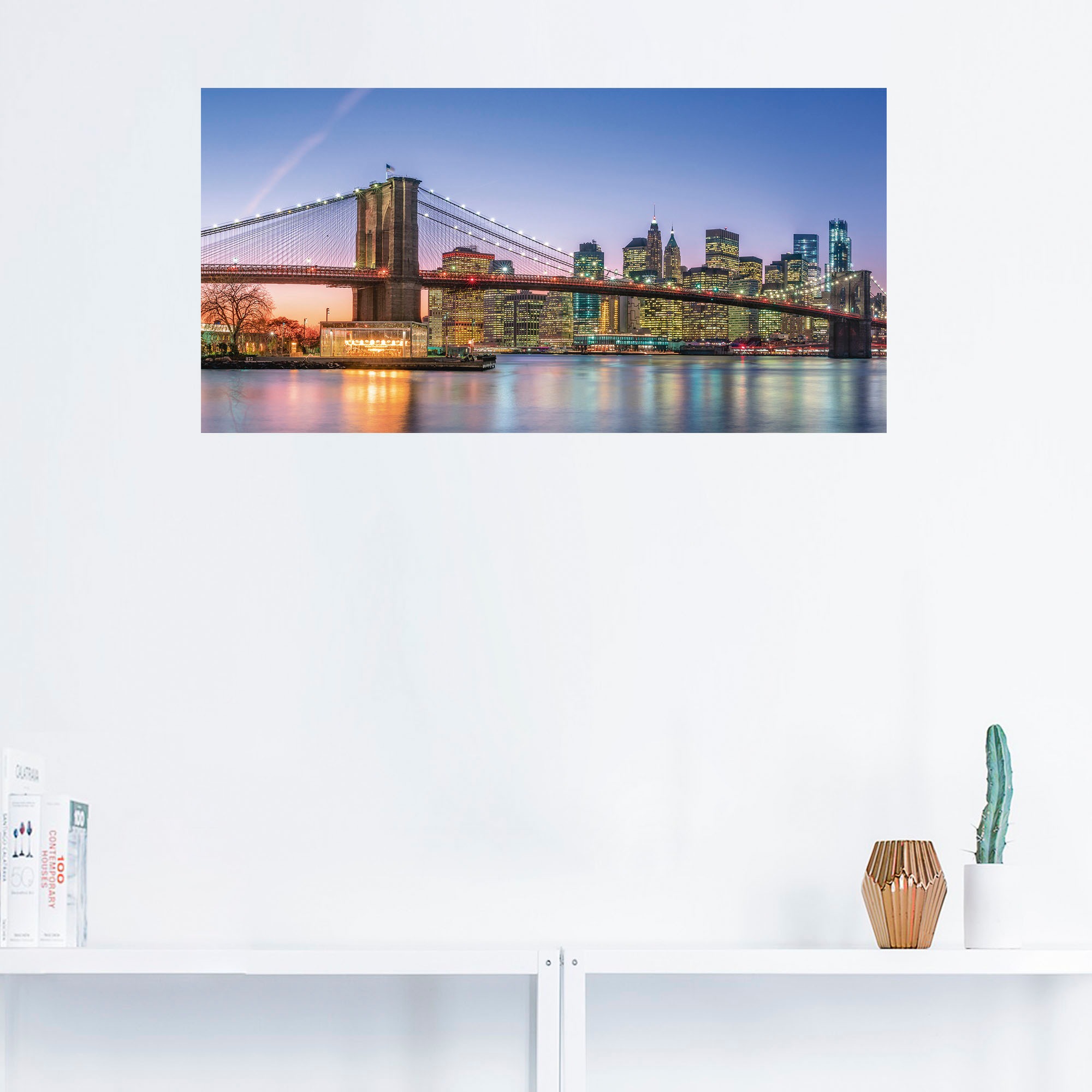 Artland Wandbild »Skyline New York City«, New York, (1 St.), als Alubild, Outdoorbild, Leinwandbild, Poster, Wandaufkleber