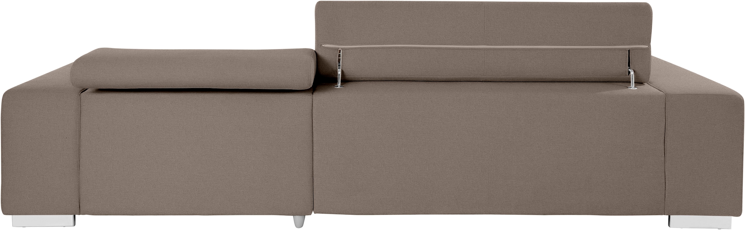COTTA Ecksofa »Orion L-Form«, mit Recamiere, inkl. verstellbaren Kopfstützen und 3 Kissen