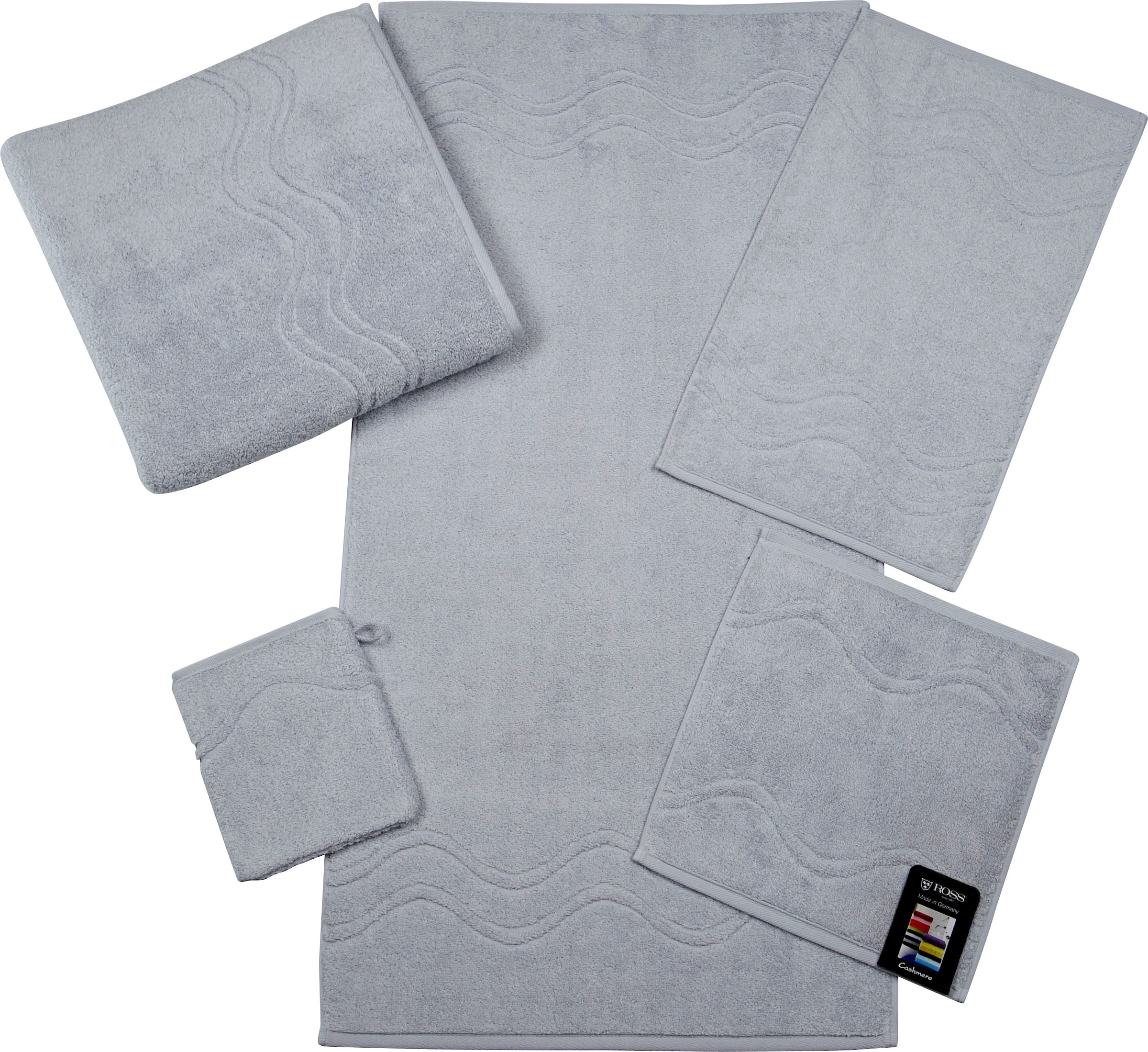 ROSS Duschtuch »Cashmere feeling« 100% Baumwolle, mit Wellen-Bordüre, große Farbauswahl