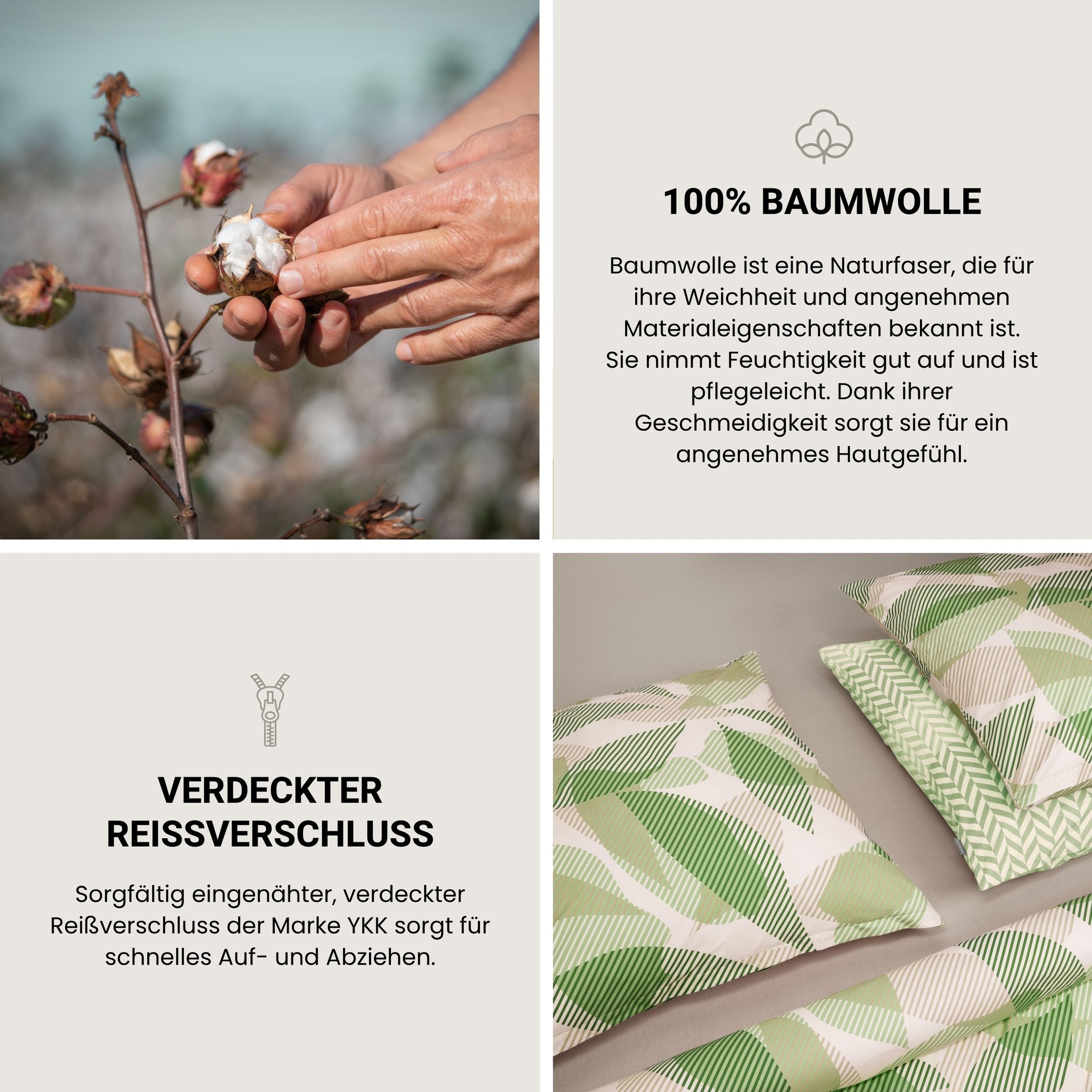Schiesser Bettwäsche »Lea aus weicher Baumwolle mit einem aufwändigen Grafikdesign« 2 Stk. OEKO-TEX® MADE IN GREEN