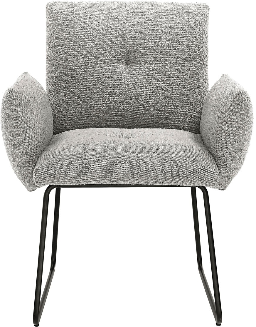 SalesFever Armlehnstuhl »Komfortabler Esszimmerstuhl mit Stil« () mit Wellenunterfederung